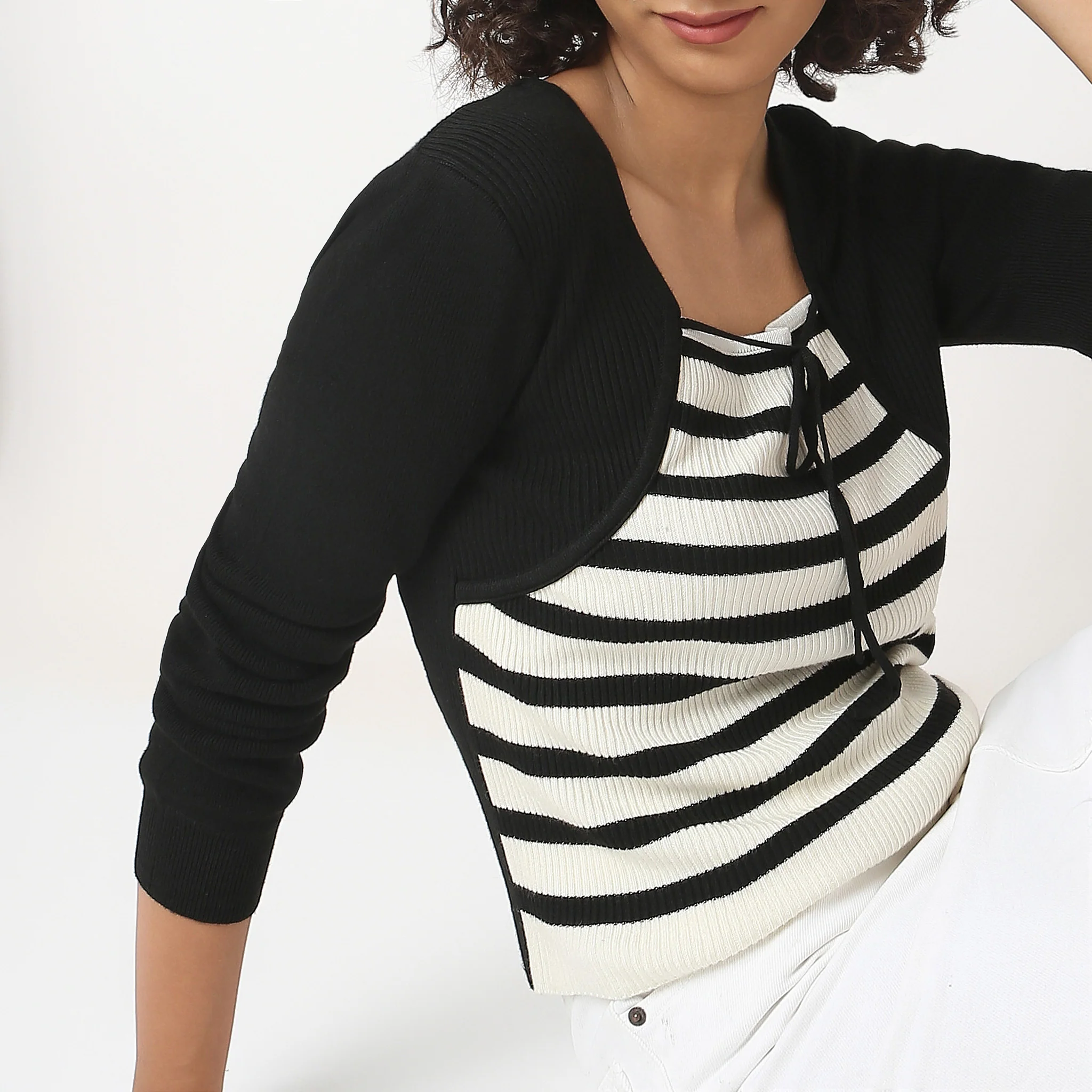 Knitted Striped T-Shirt - Image 5