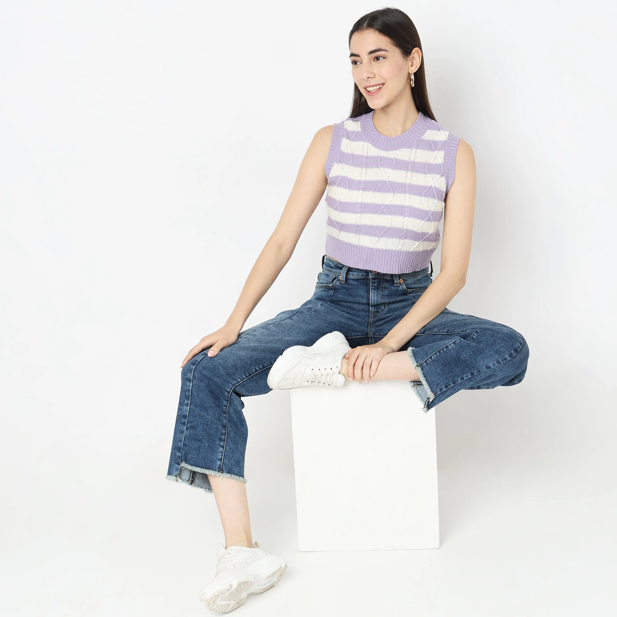 Knitted Striped T-Shirt