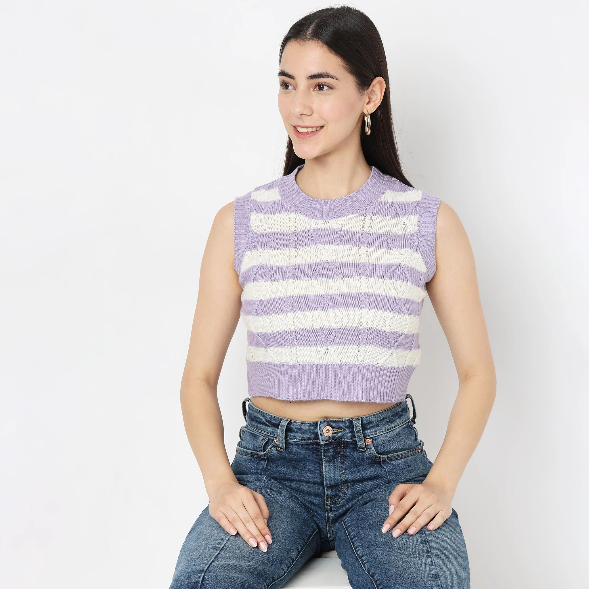 Knitted Striped T-Shirt - Image 2