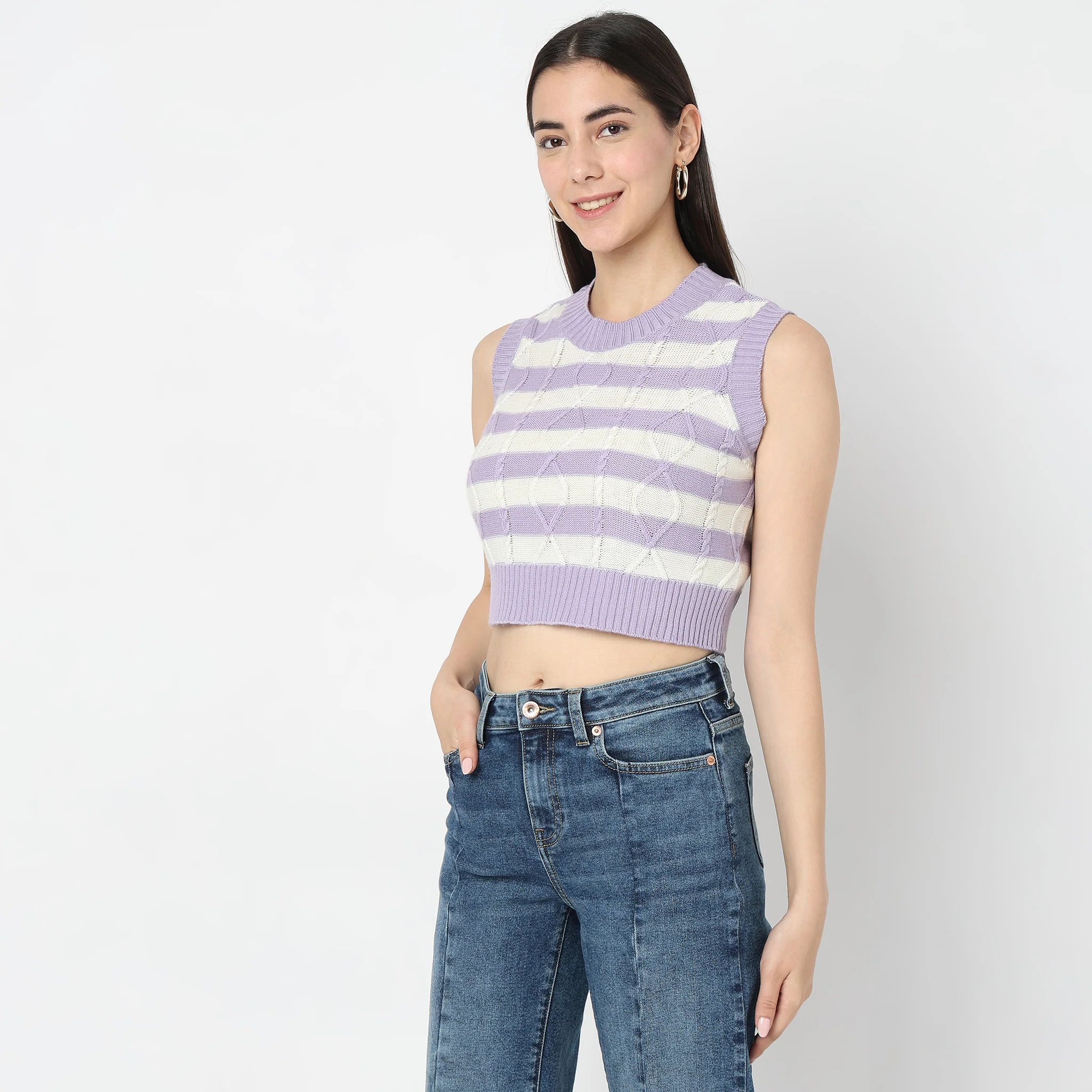 Knitted Striped T-Shirt - Image 4