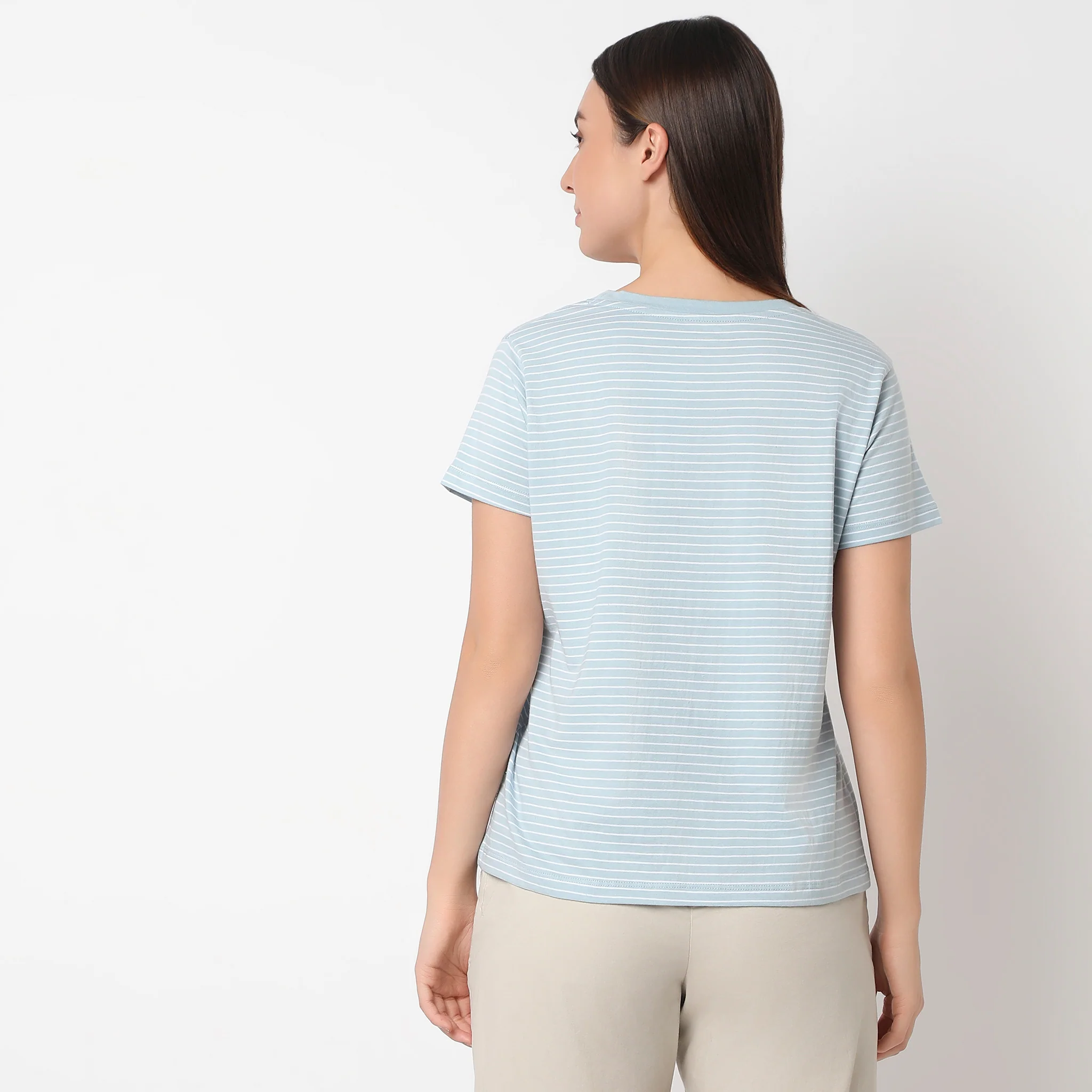 Knitted Striped Lounge Top - Image 3