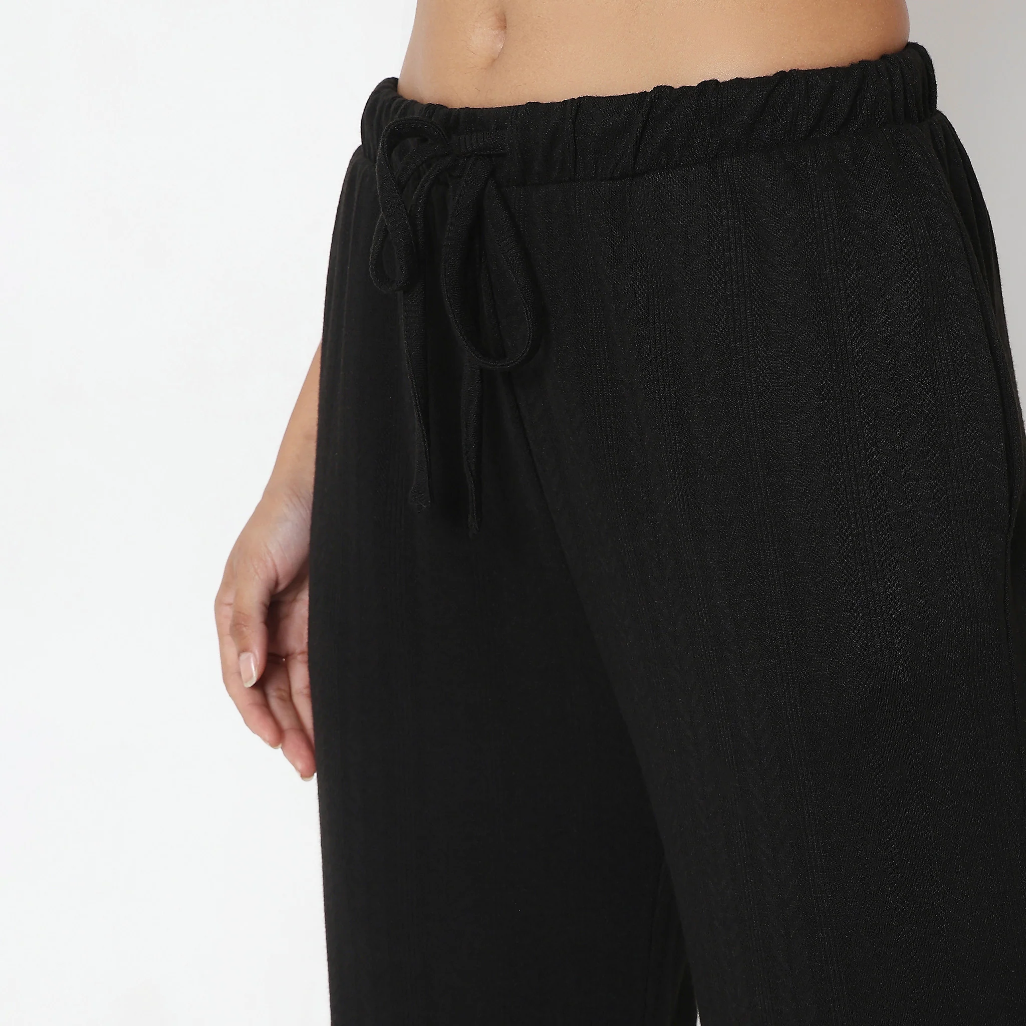 Regular Fit Structured High Rise Palazzos - Image 4