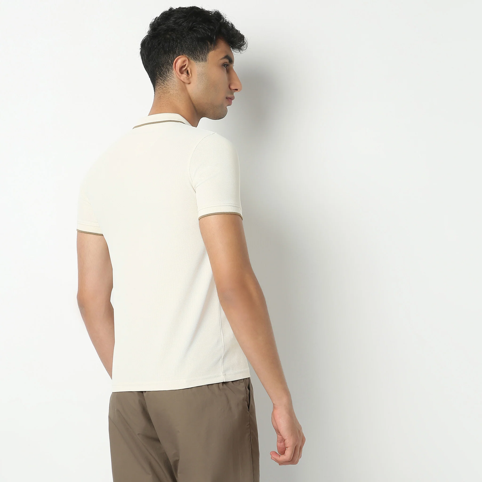 Weekend Poloᵉˣ - Micro Structure Johnny Collar Relaxed Fit - Image 8