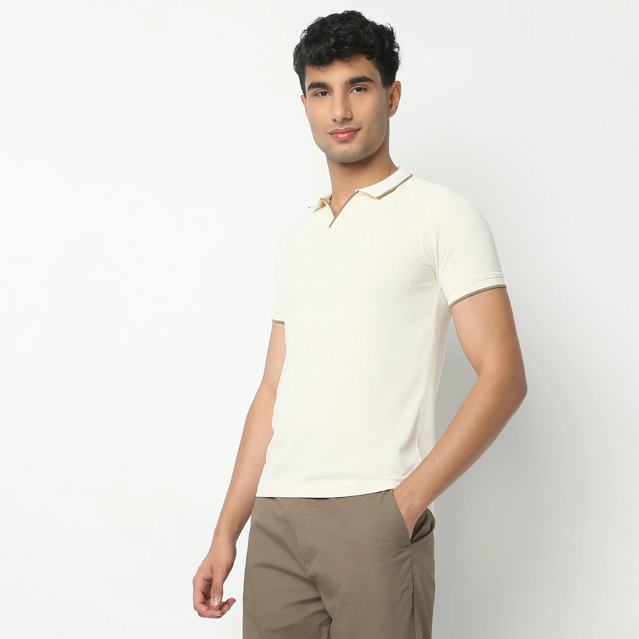 Weekend Poloᵉˣ - Micro Structure Johnny Collar Relaxed Fit - Image 9