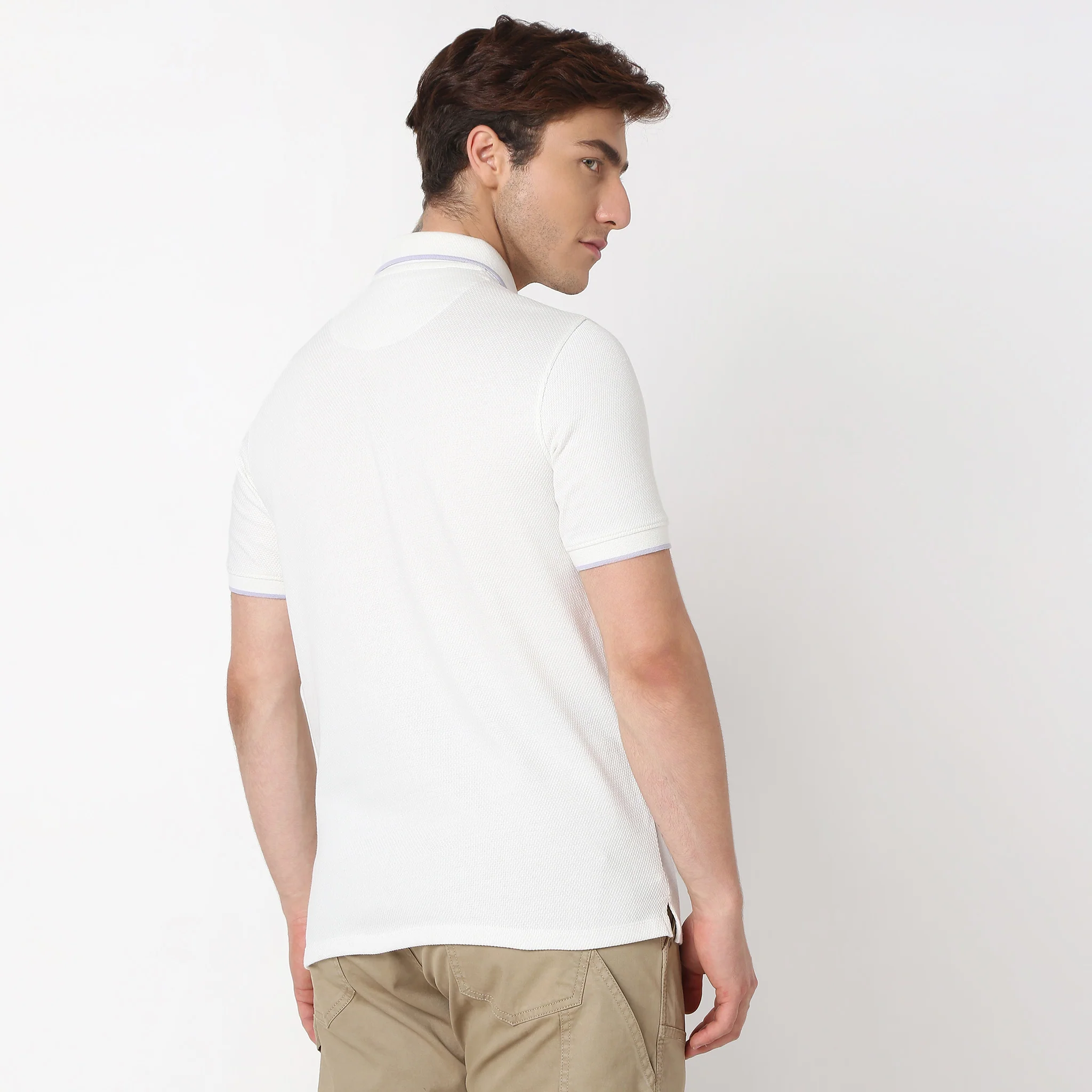 Smart Polo® - Micro Diamond Pop Structure - Zip Neck - Regular Fit Polo T-Shirt - Image 18