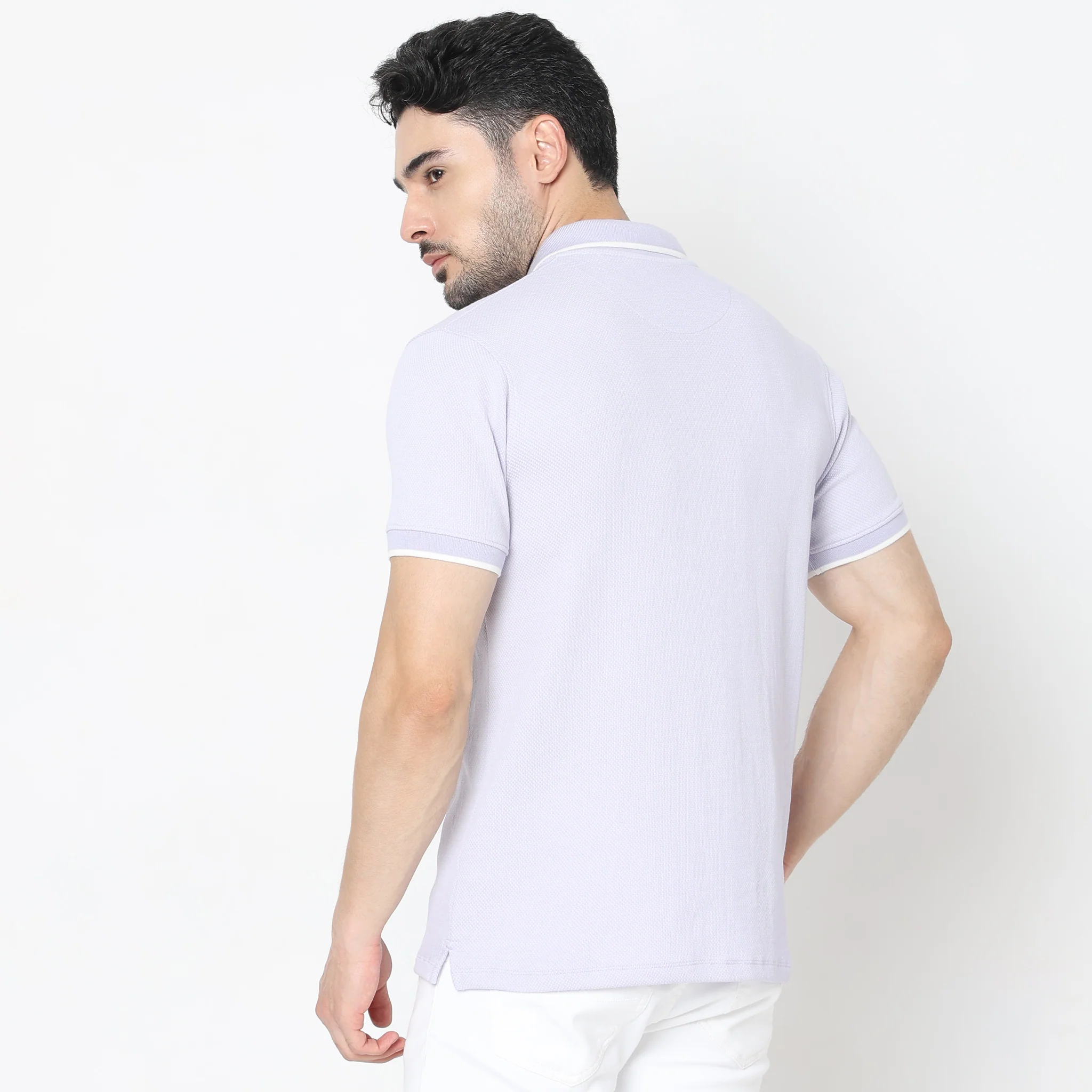 Smart Polo® - Micro Diamond Pop Structure - Zip Neck - Regular Fit Polo T-Shirt - Image 23