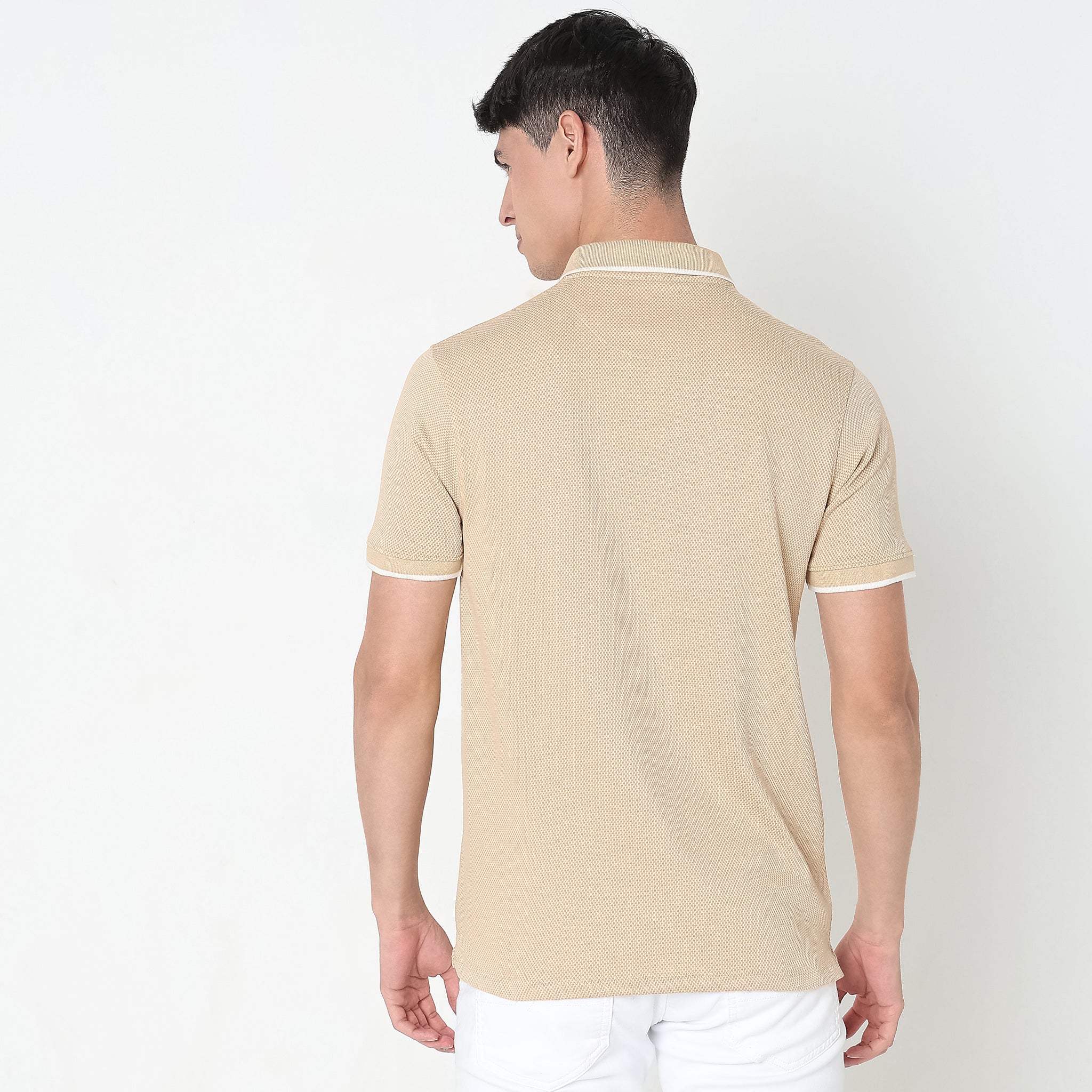 Smart Polo® - Micro Diamond Pop Structure - Zip Neck - Regular Fit Polo T-Shirt - Image 8