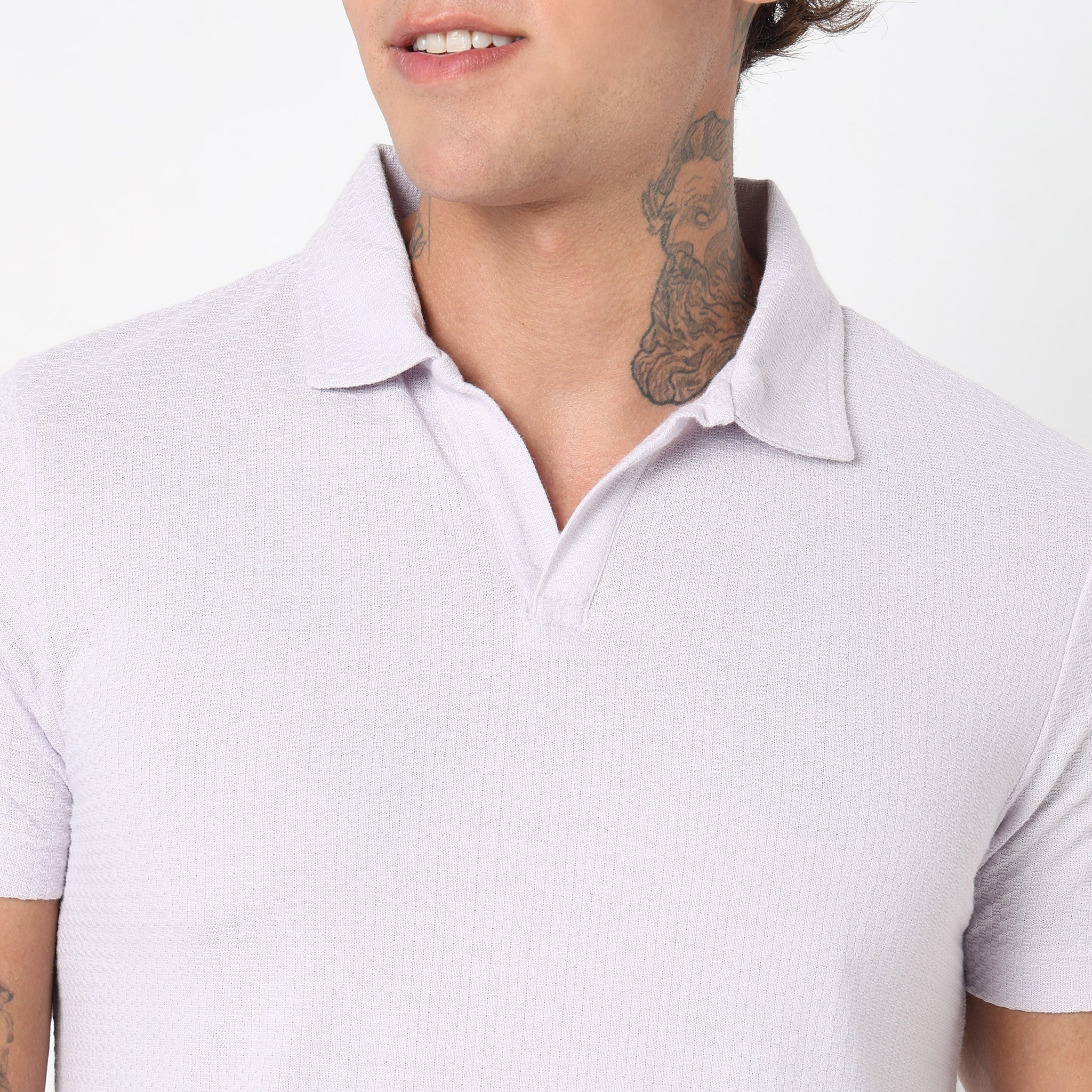 Knitted Structured Polo T-Shirt - Image 15