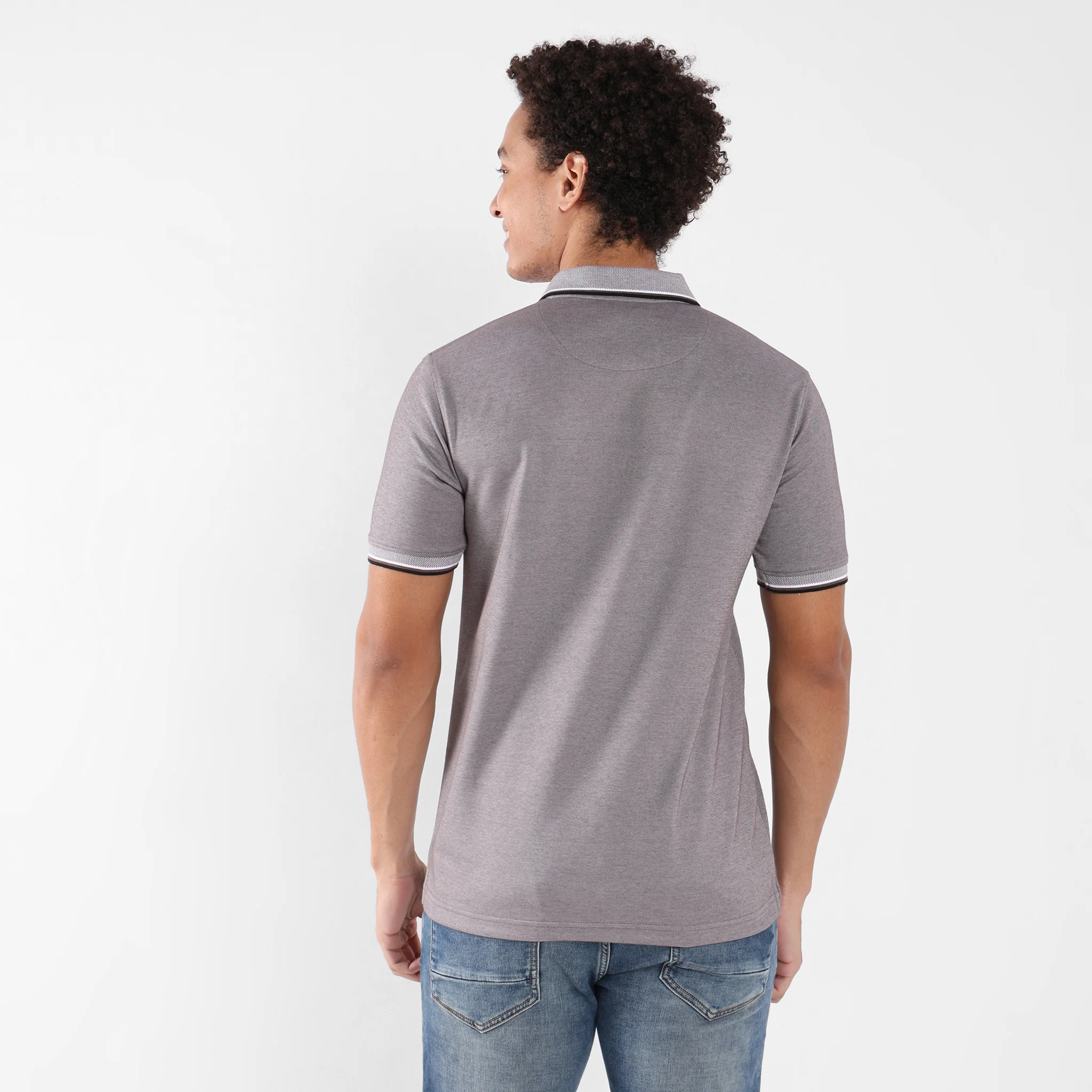 Persona™ Cotton Rich Micro Structure Bone Pocket Regular Fit Polo T-Shirt - Image 18