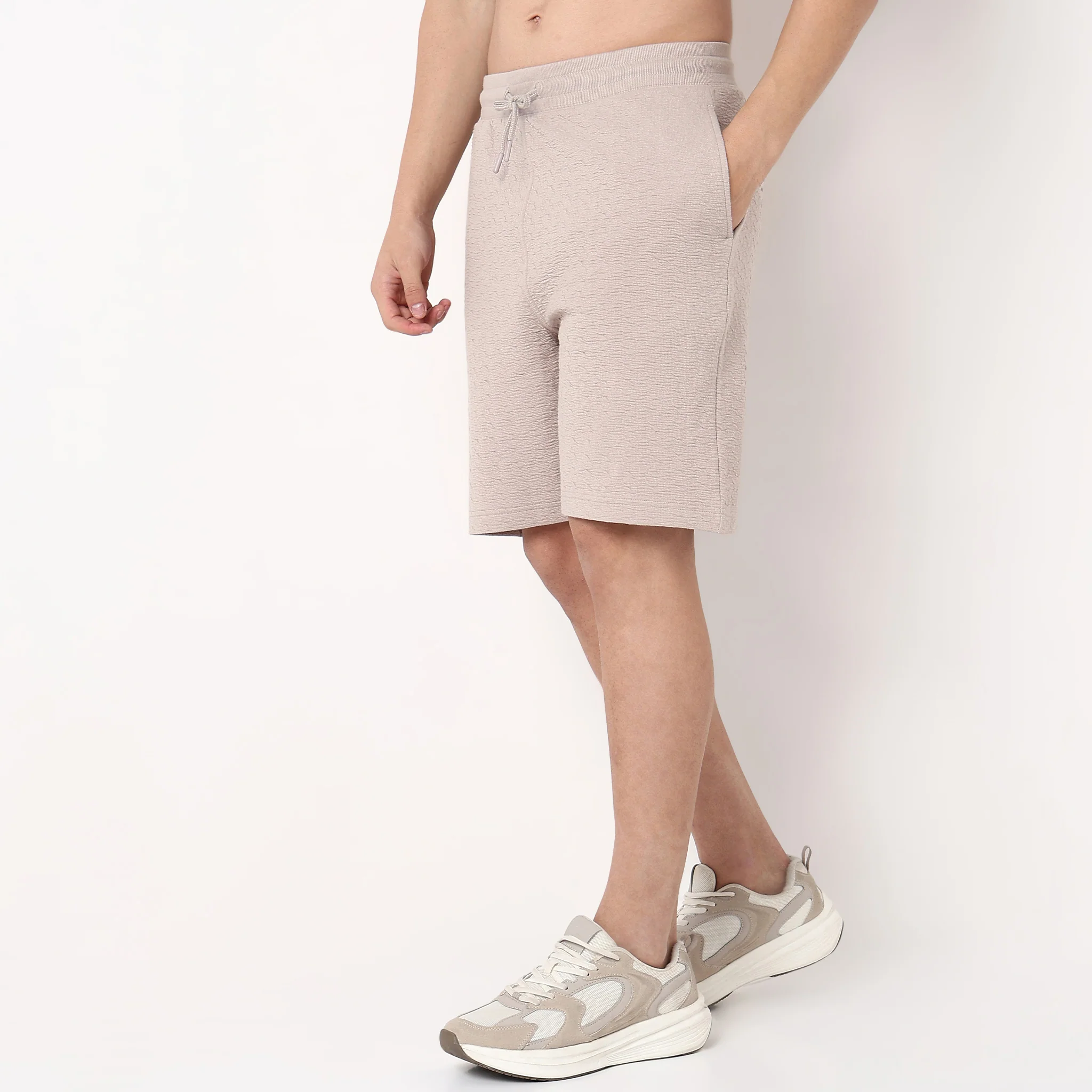 Above Knee Solid Structured Uniset Shorts - Image 10