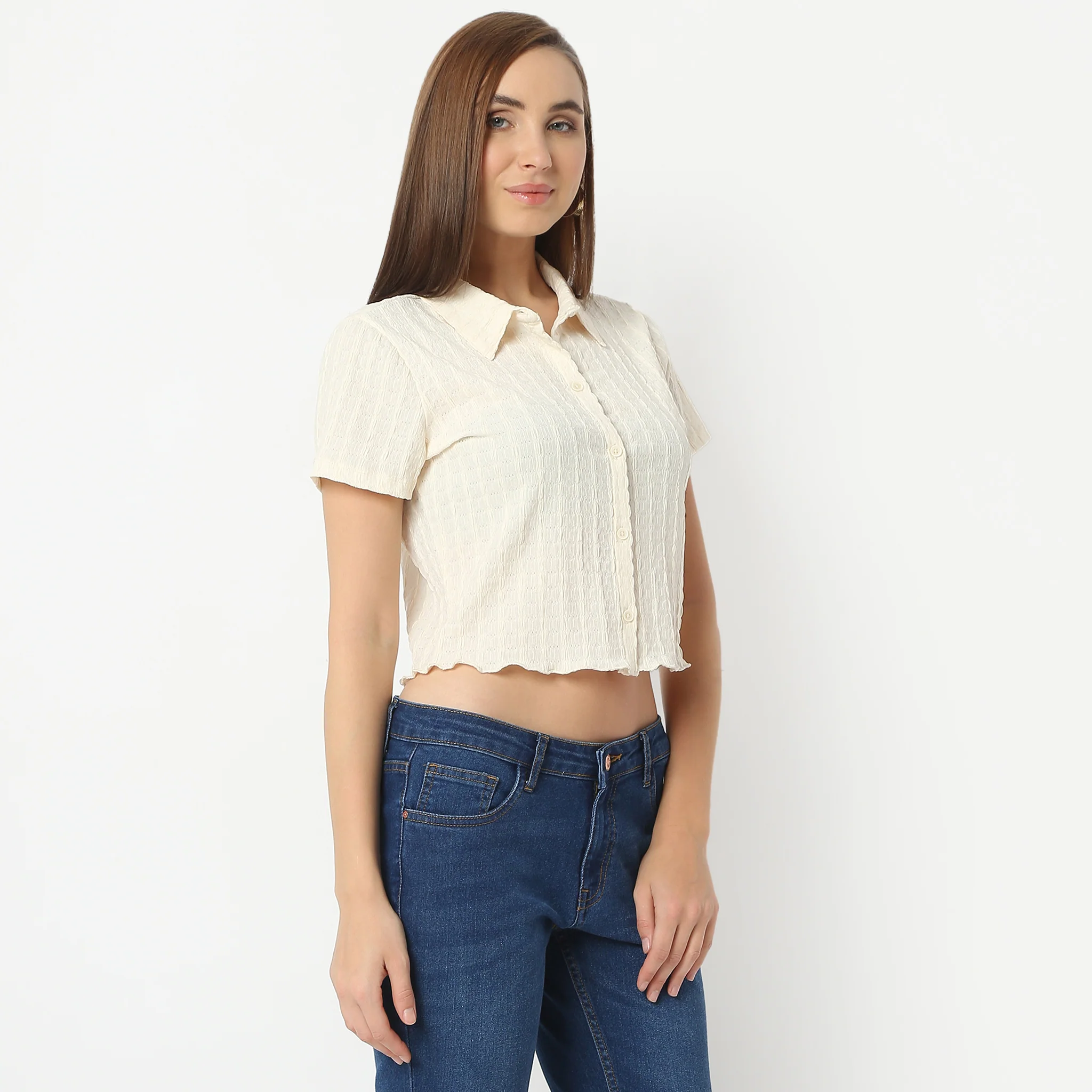 Structured Short Sleeve Floral Knit Shirt - Image 10