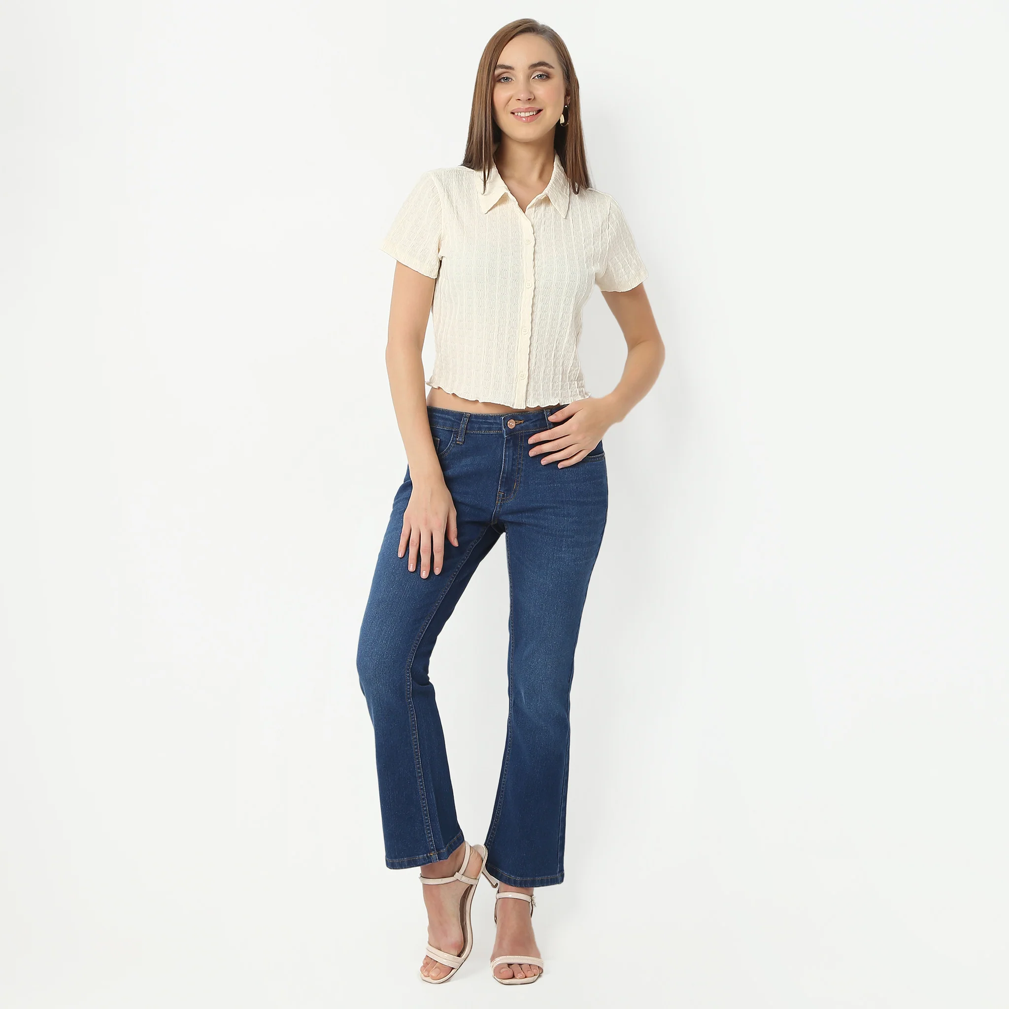 Structured Short Sleeve Floral Knit Shirt - Image 7