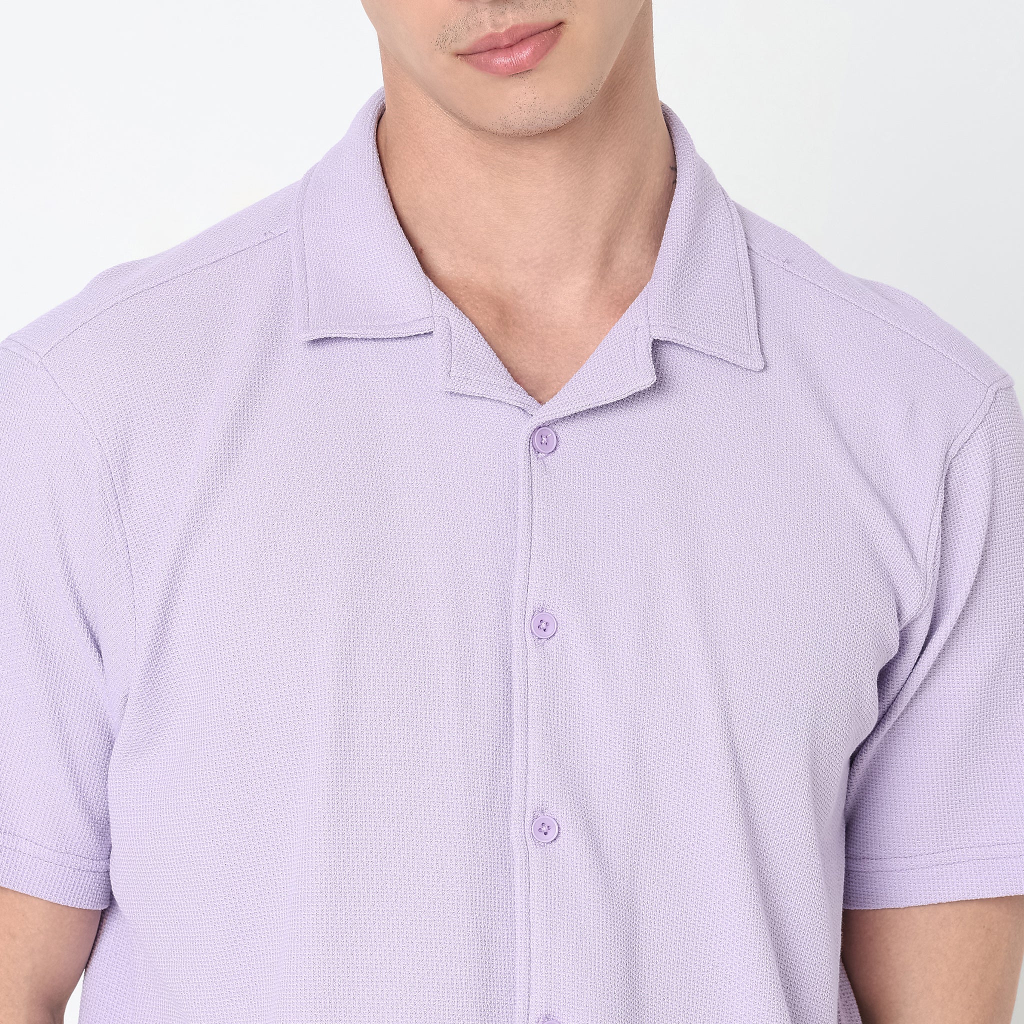 Vacay Shirt™ - Cuban Collar Knitted Structure Regular Fit Shirt - Image 10