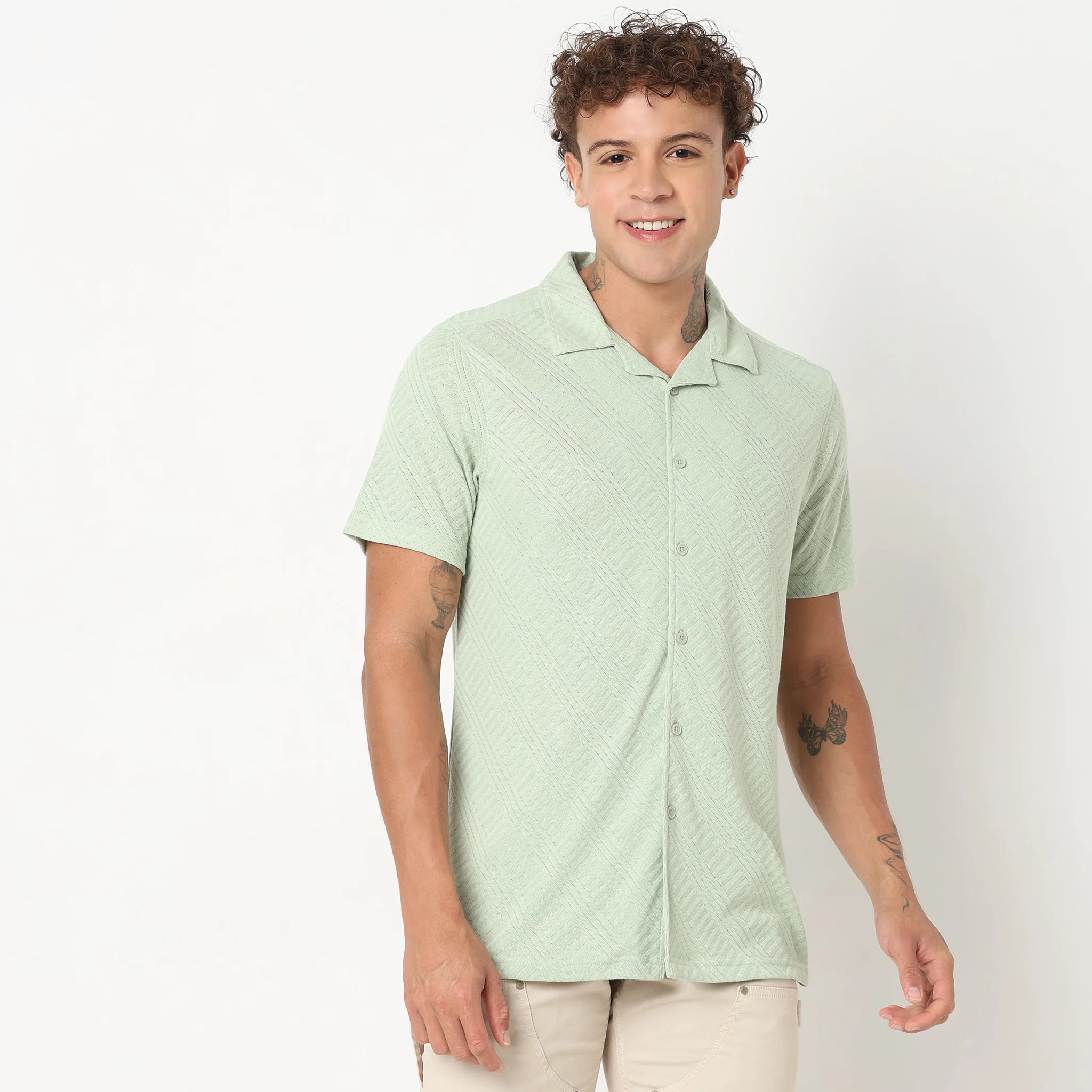 Regular Fit Structured Shirt - Image 7