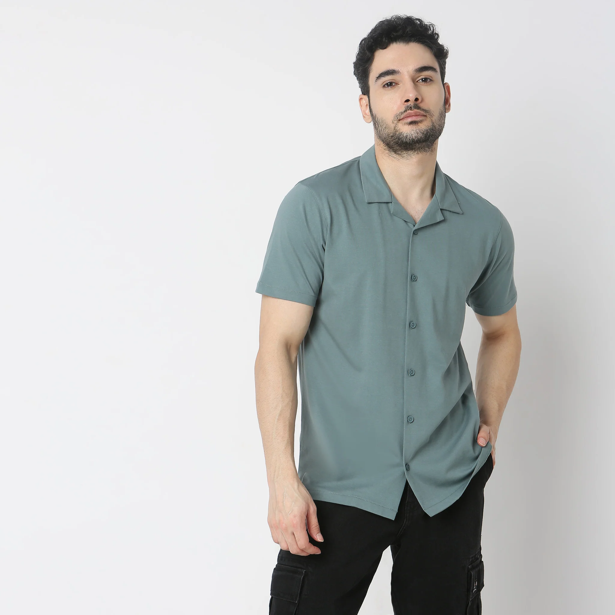 Regular Fit Structured Shirt - Image 2