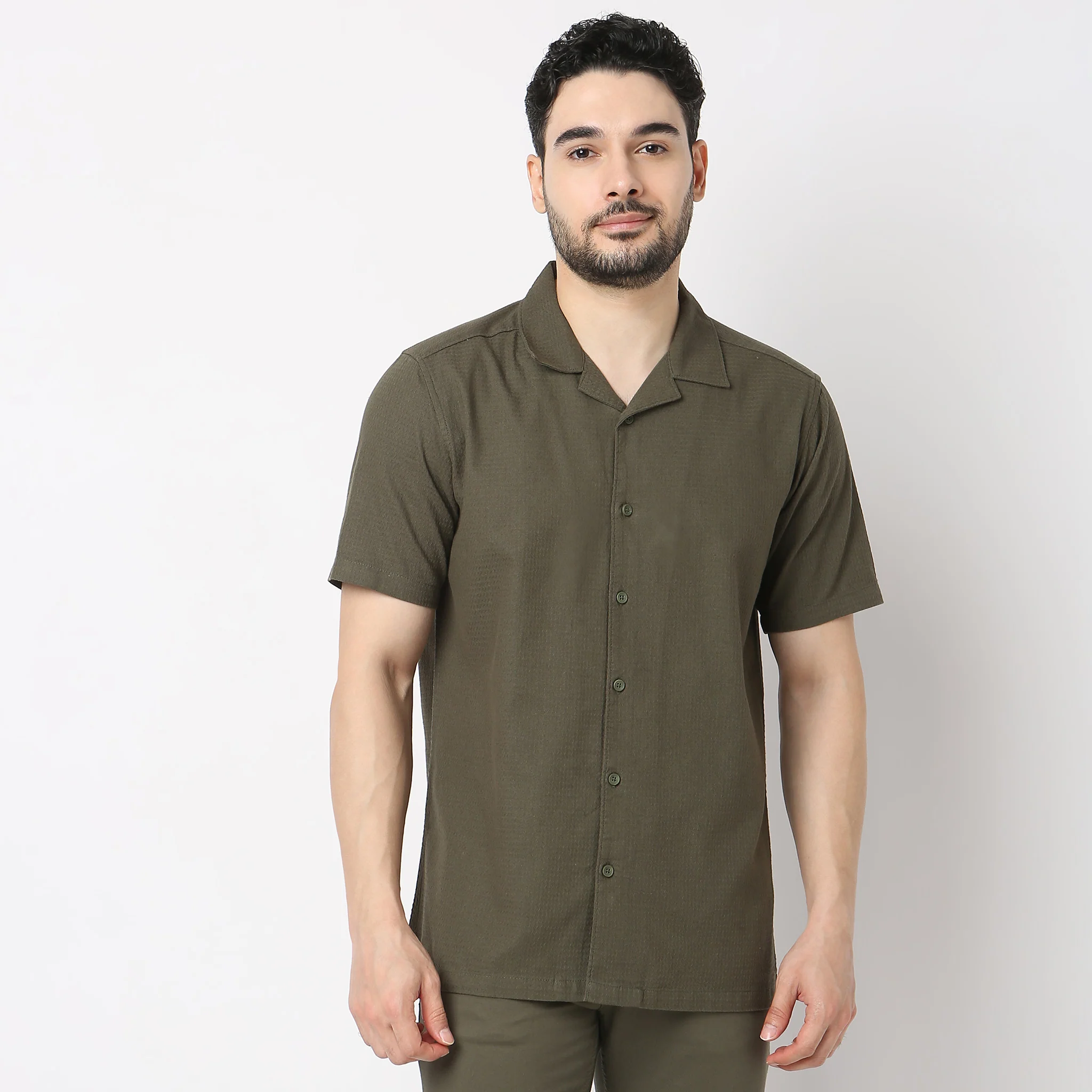 BAE Shirt™ - Fine Cotton Soft - Dobby Structure - Cuban Collar - Regular Fit Shirt - Image 7