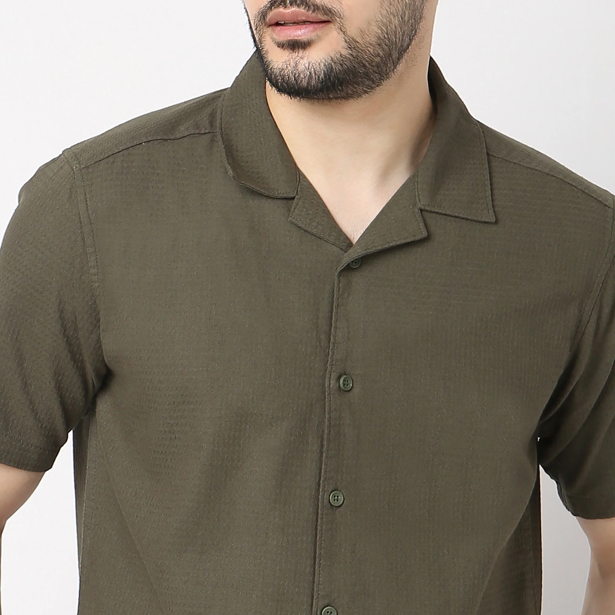 BAE Shirt™ - Fine Cotton Soft - Dobby Structure - Cuban Collar - Regular Fit Shirt - Image 9