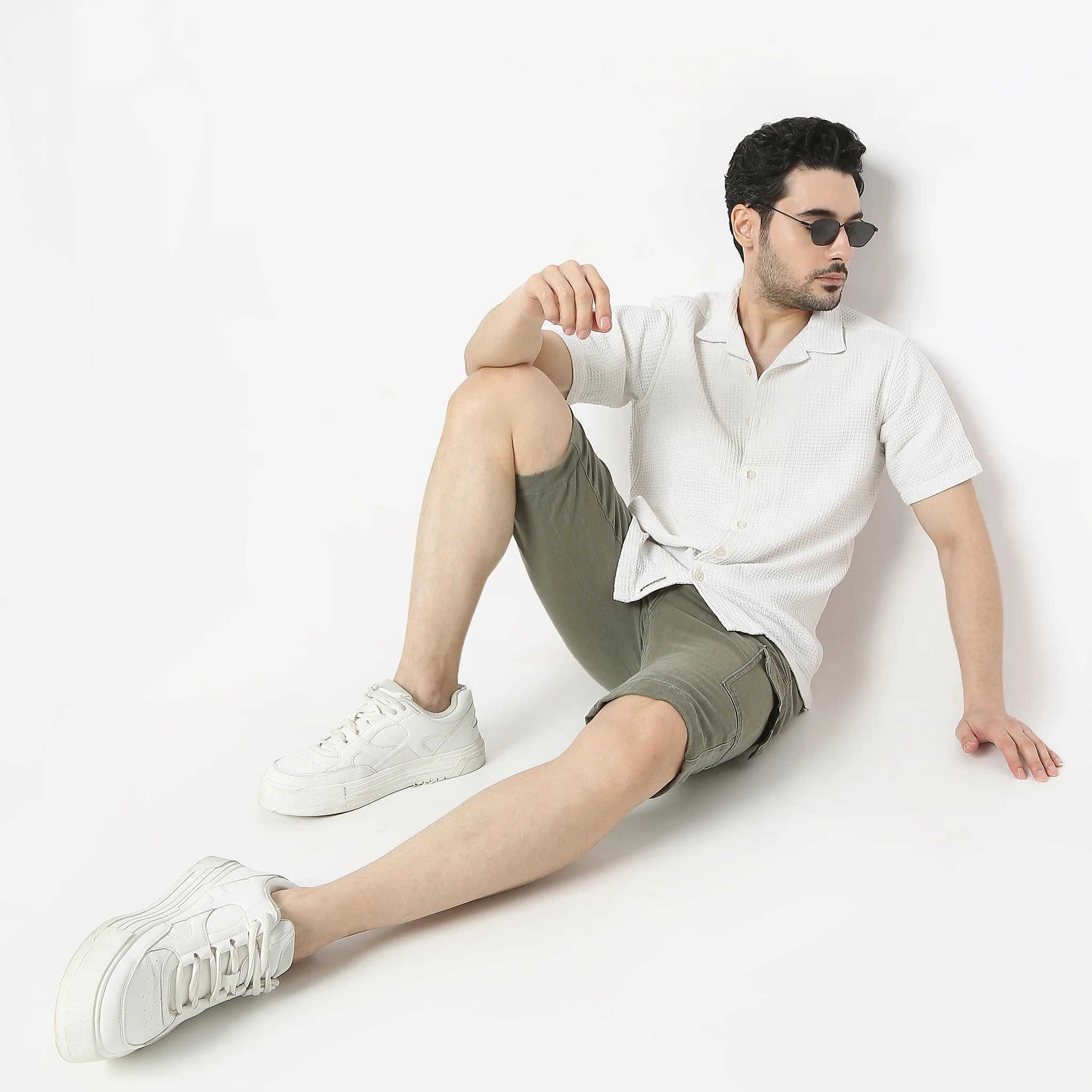 BAEᵉˣ Shirt Structured Camp Collar Half Sleeve Cuban - Image 6