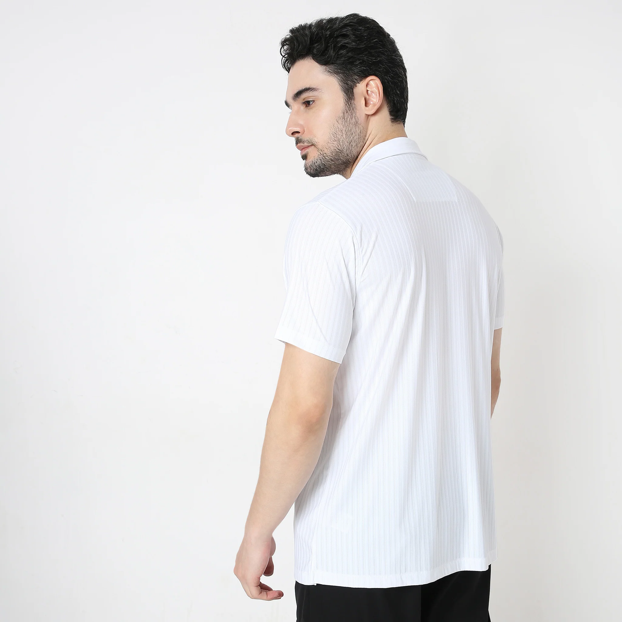 Structured Camp Collar Bae Half Sleeve Cuban Shirt - Image 3