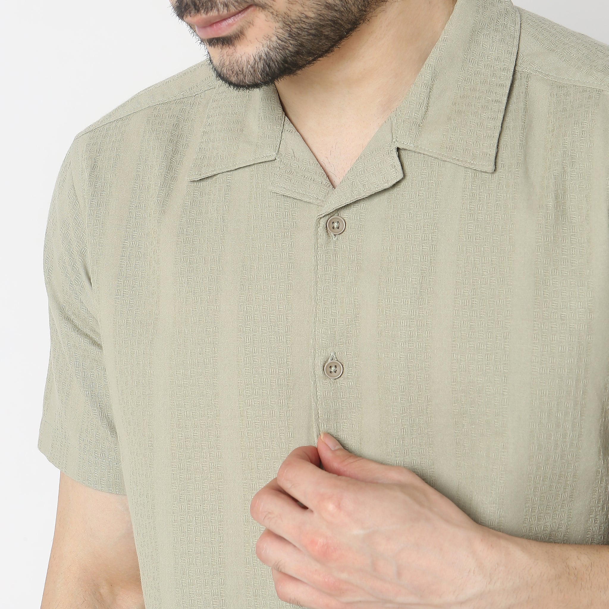 Island Shirt™ - 100% Cotton Cuban Collar - Dobby Structure - Modern Smart Shirt - Image 5