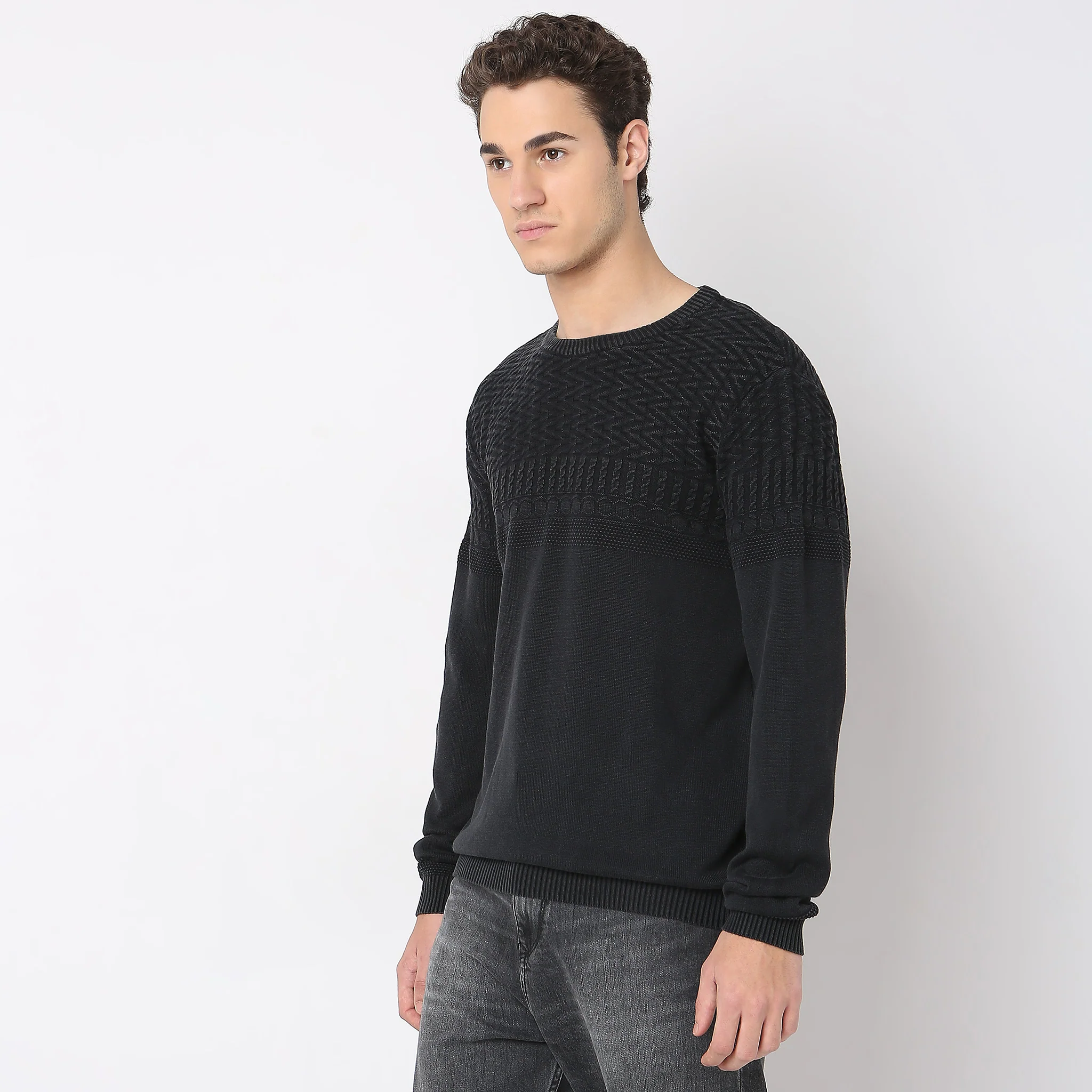 Regular Fit Structured Sweater - Image 10