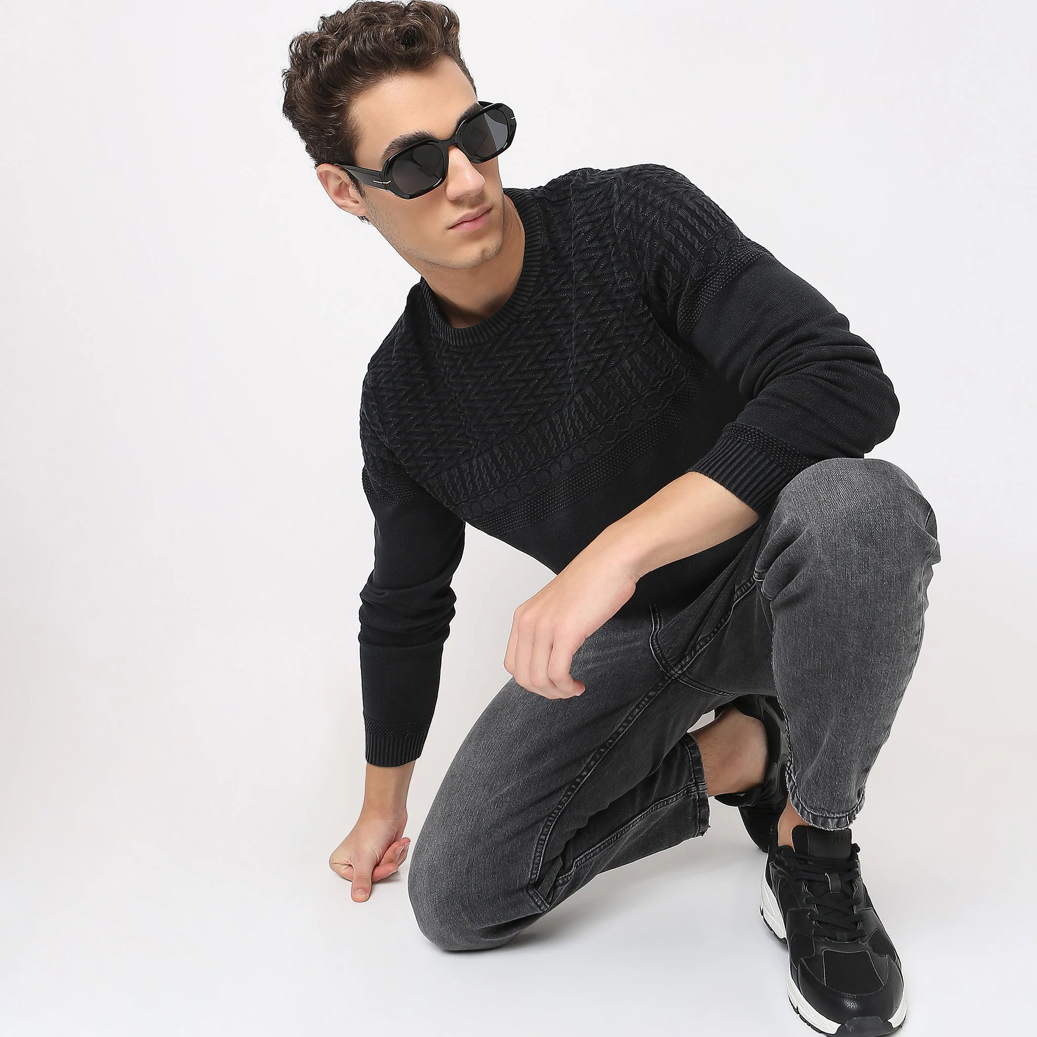 Regular Fit Structured Sweater - Image 6