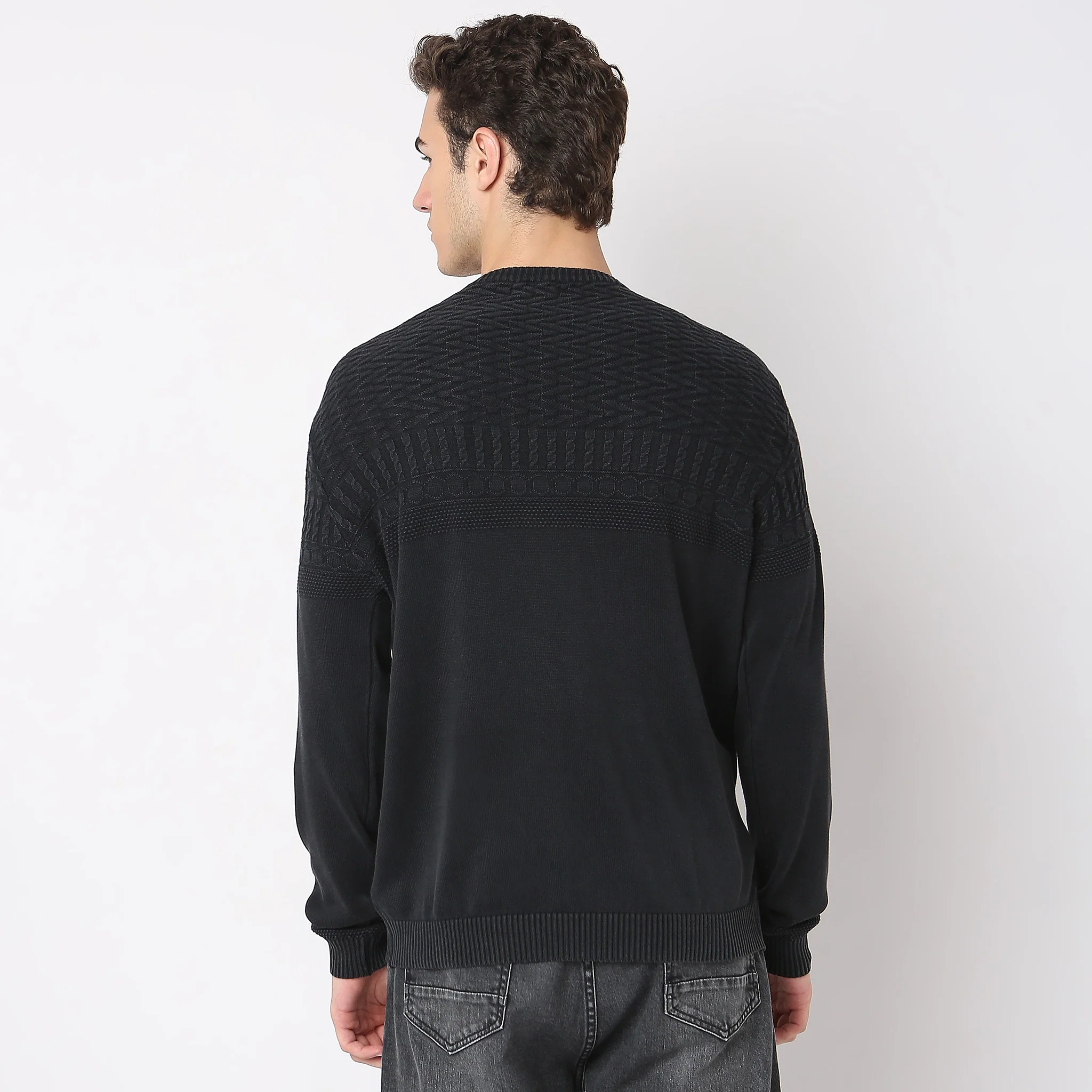 Regular Fit Structured Sweater - Image 8