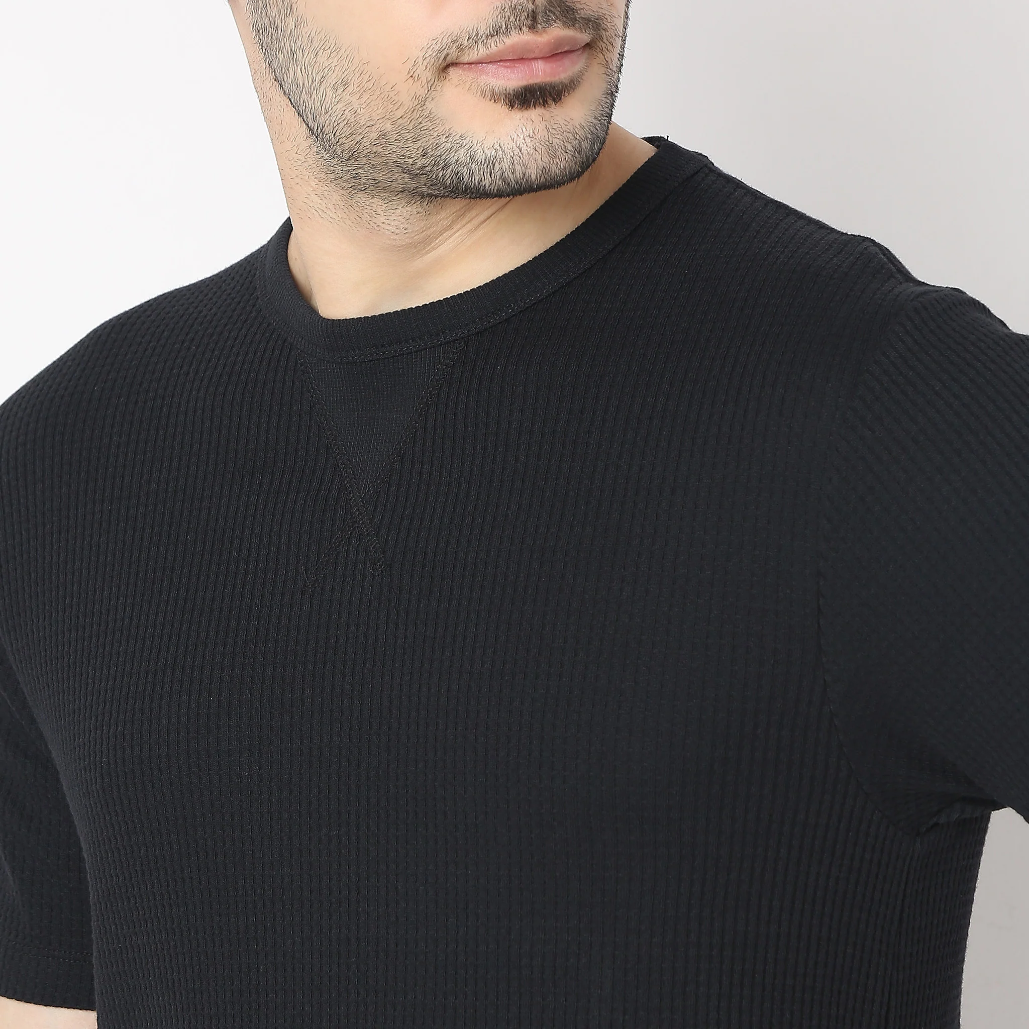 Camper Crew Neck Structured Full Sleeve T-Shirt - Image 10