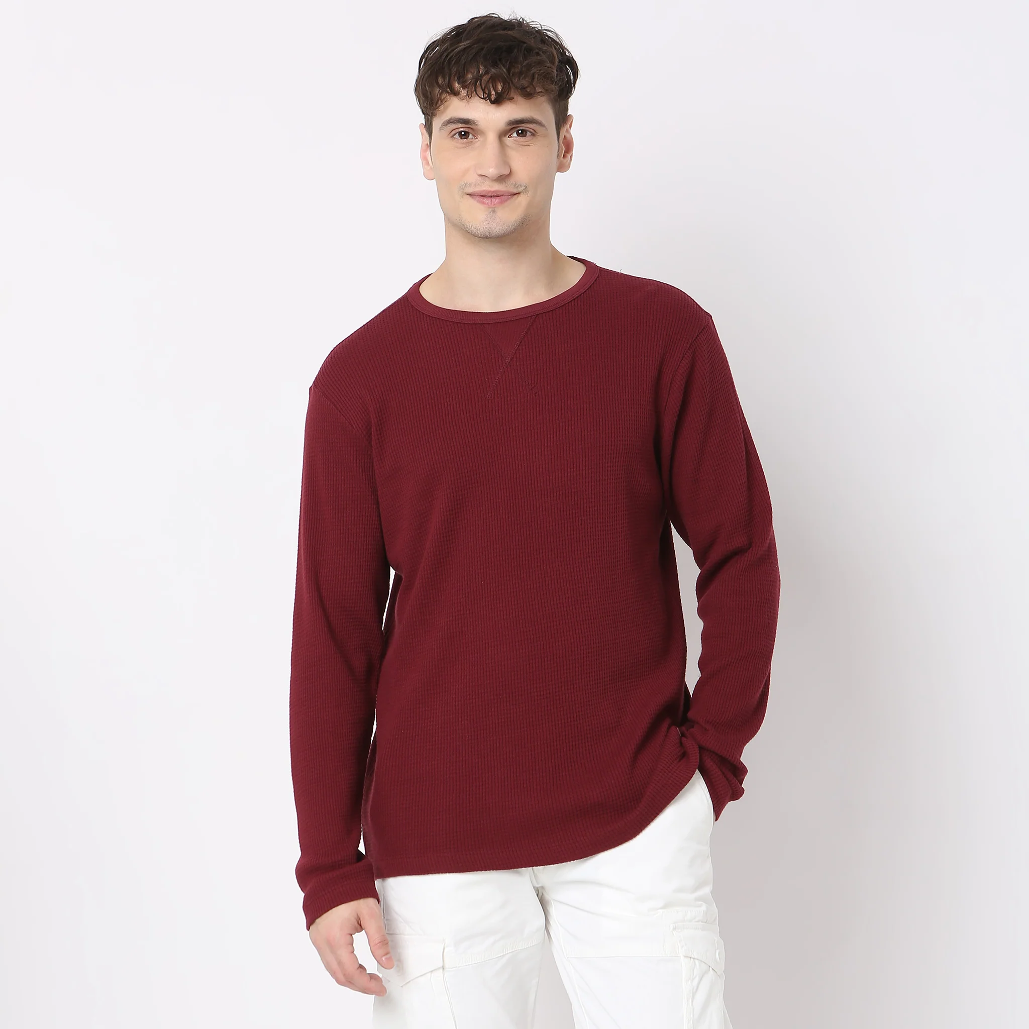 Camper Crew Neck Structured Full Sleeve T-Shirt - Image 17