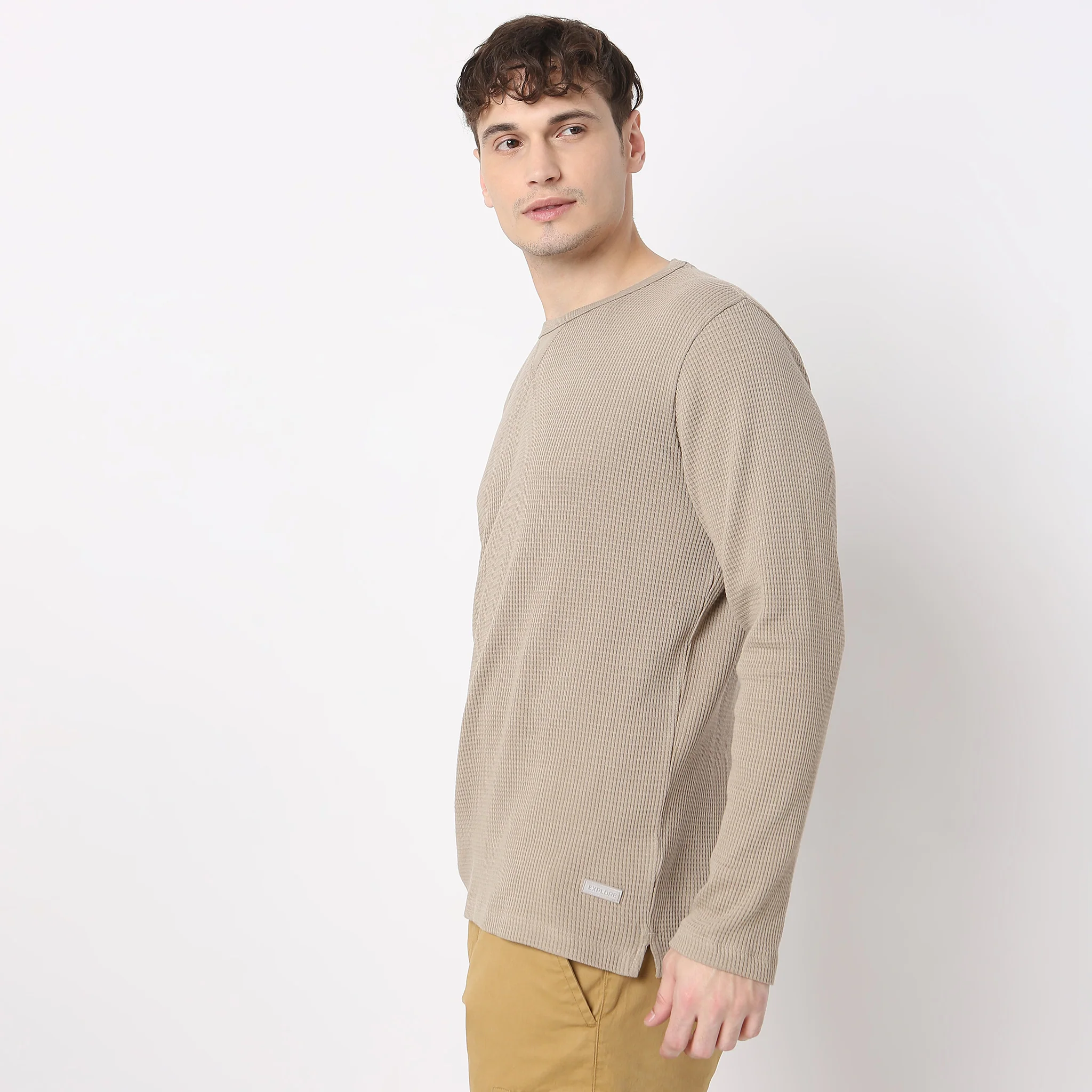 Camper Crew Neck Structured Full Sleeve T-Shirt - Image 24