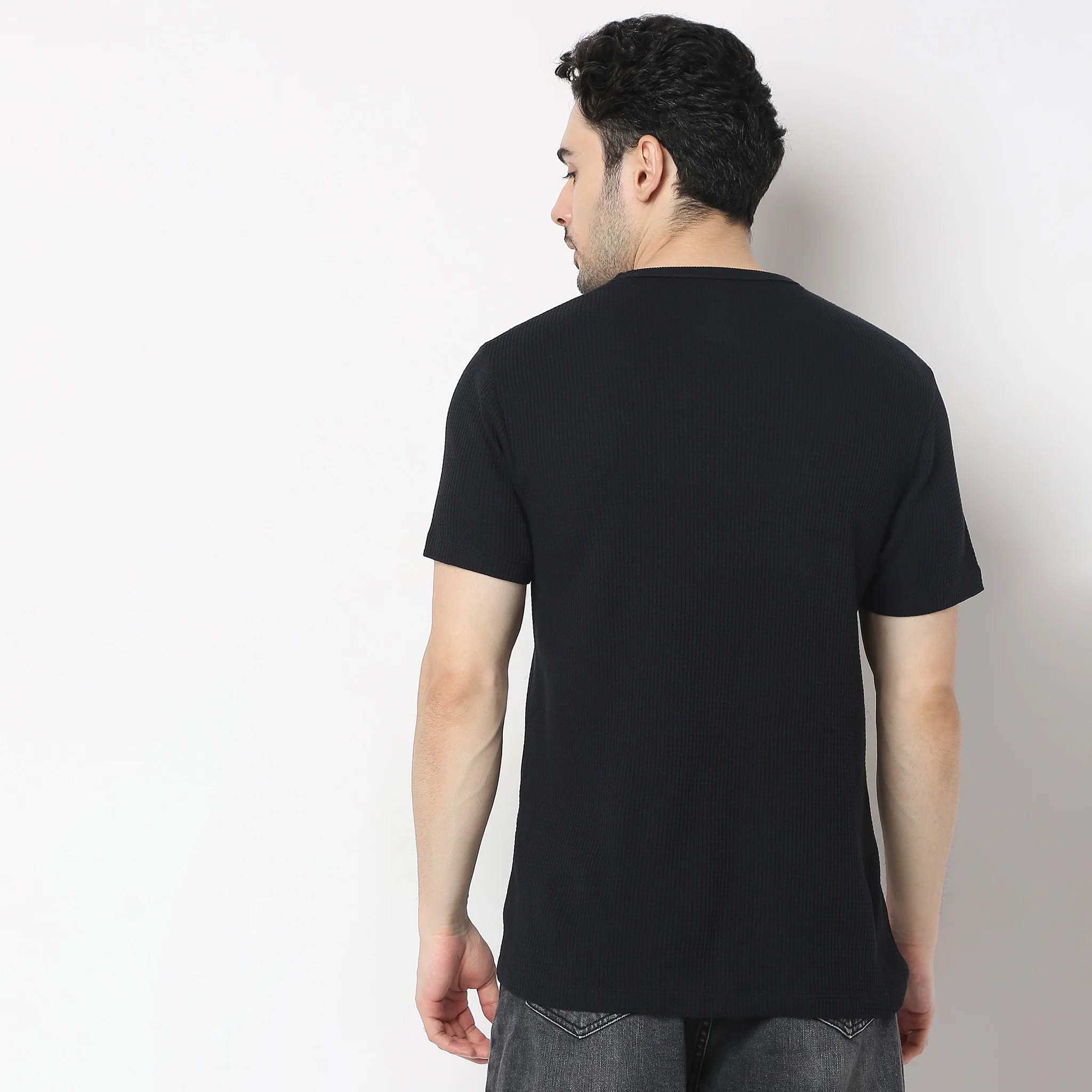 Camper Crew Neck Structured Full Sleeve T-Shirt - Image 8