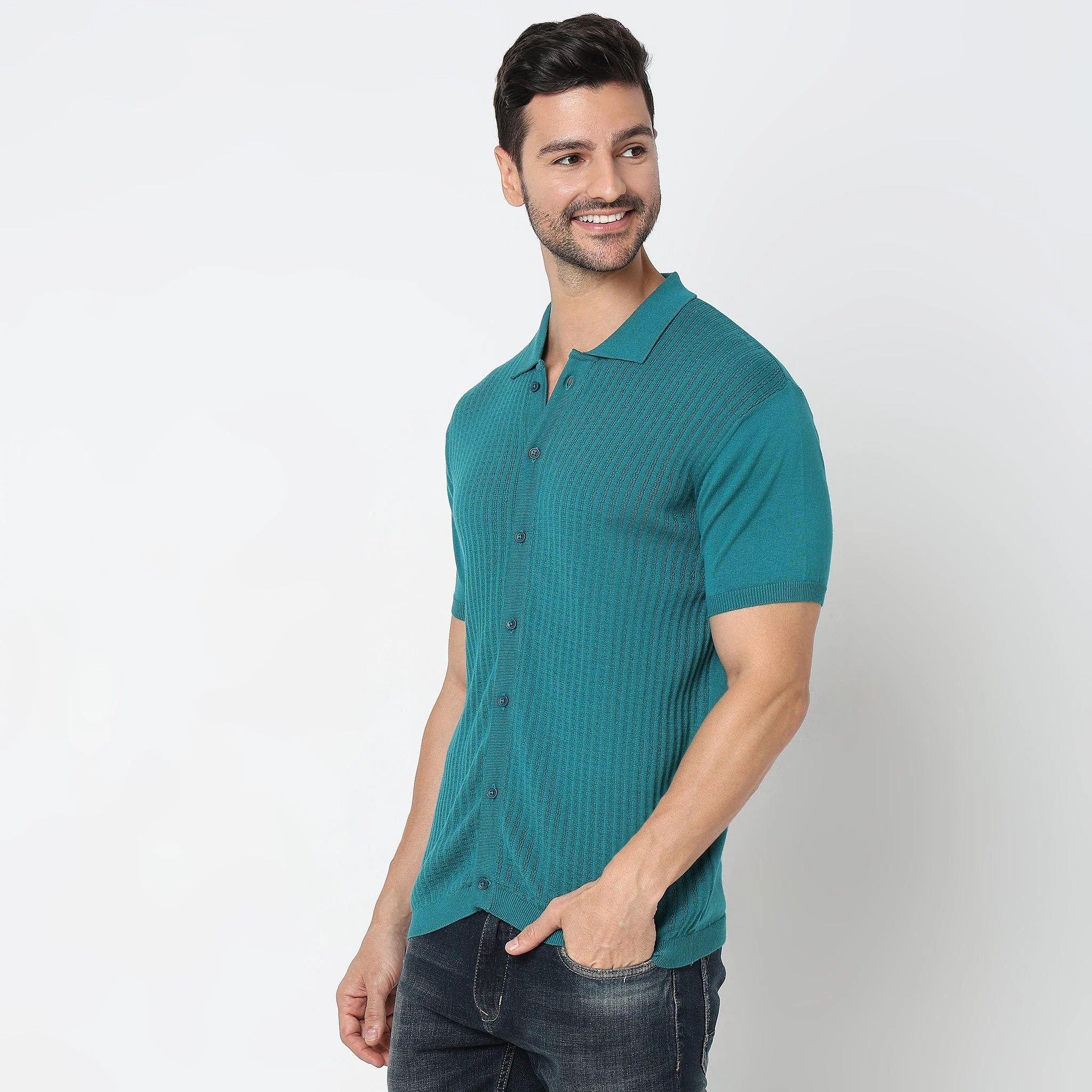 Hand Knit Jersey™ - Fine Knitted Structure Regular Fit T-Shirt - Wear With Ease & Comfort - Image 10