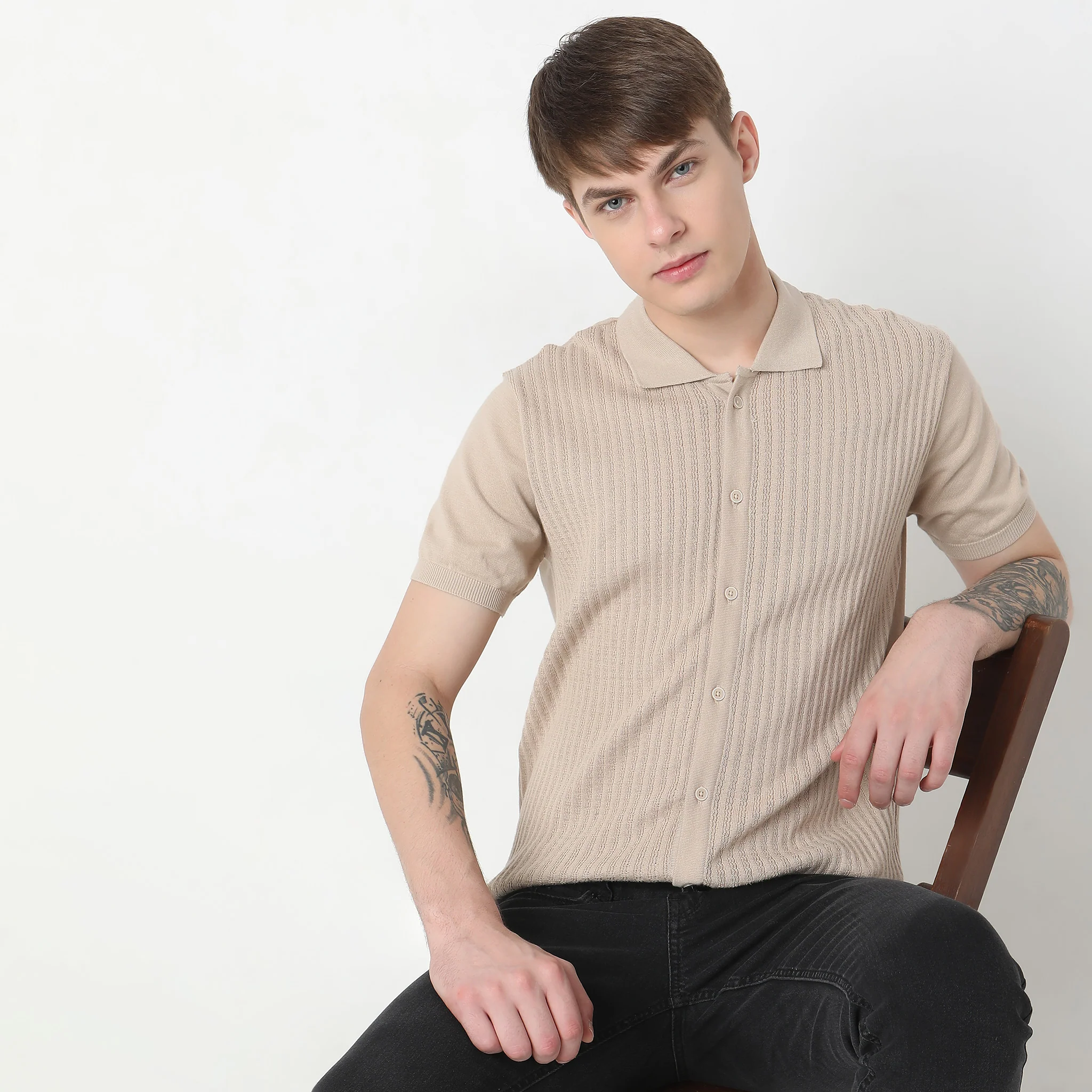Hand Knit Jersey™ - Fine Knitted Structure Regular Fit T-Shirt - Wear With Ease & Comfort - Image 2