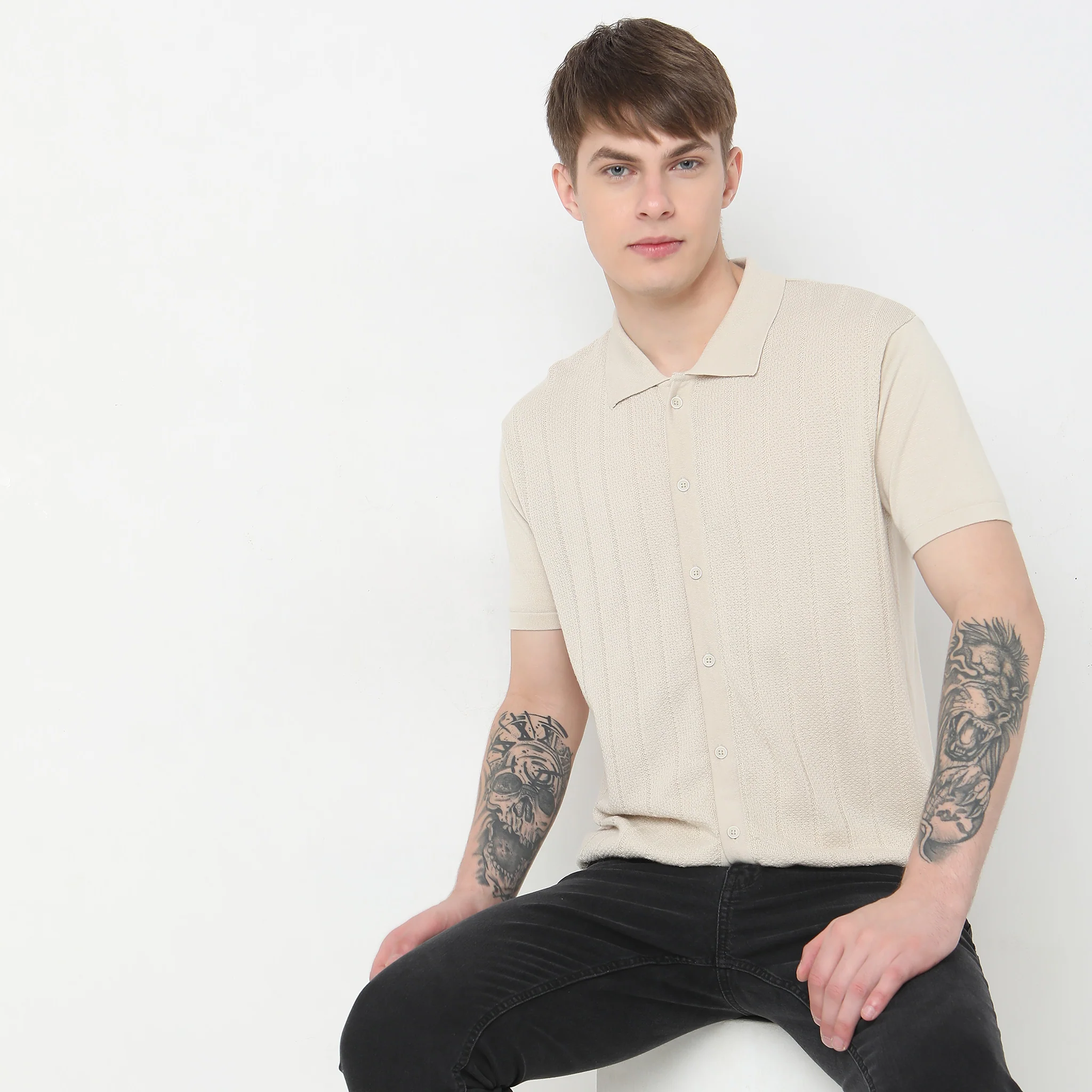 Hand Kinit Jersey™ - Fine Knitted Structure Regular Fit Shirt - Wear With Ease & Comfort - Image 12