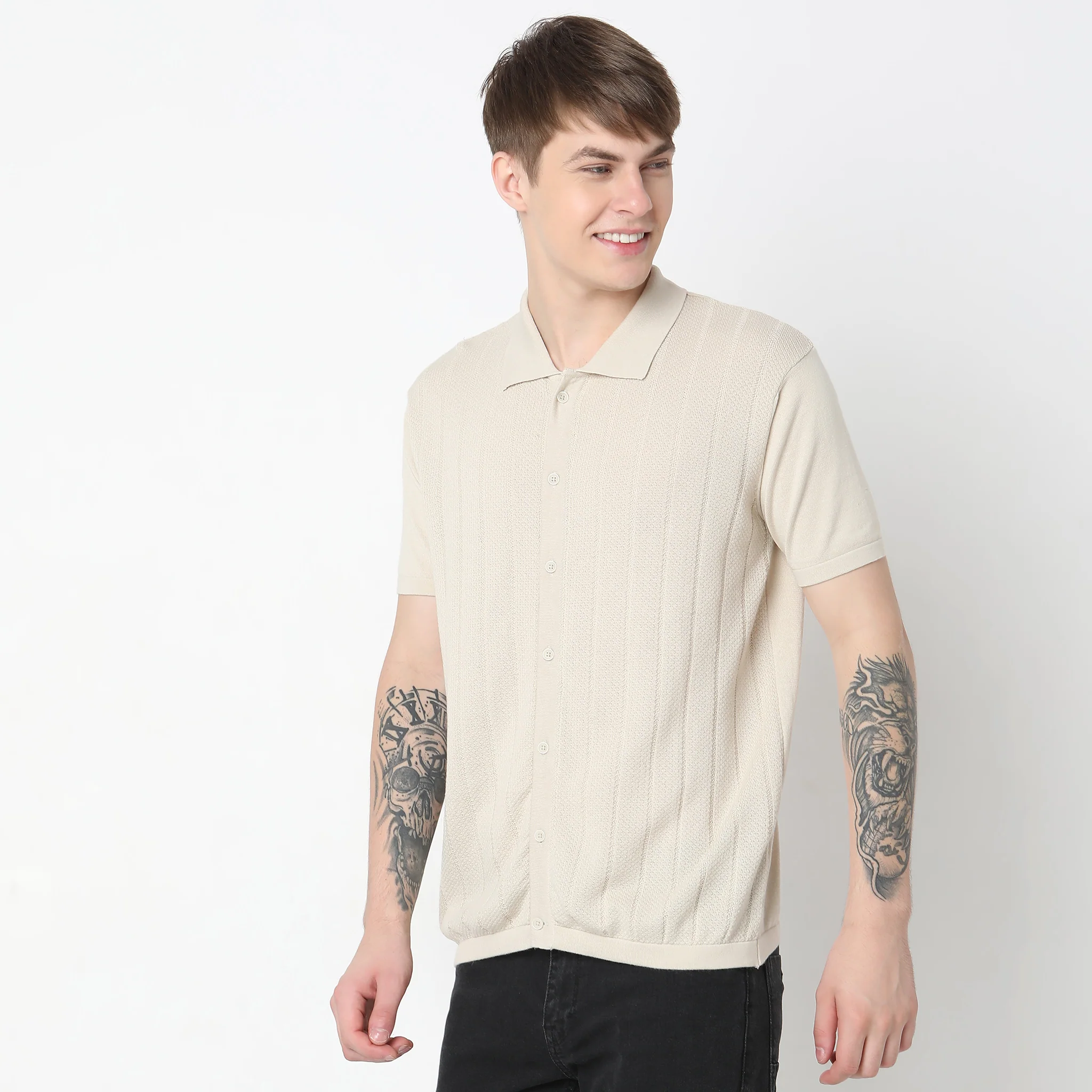 Hand Kinit Jersey™ - Fine Knitted Structure Regular Fit Shirt - Wear With Ease & Comfort - Image 14
