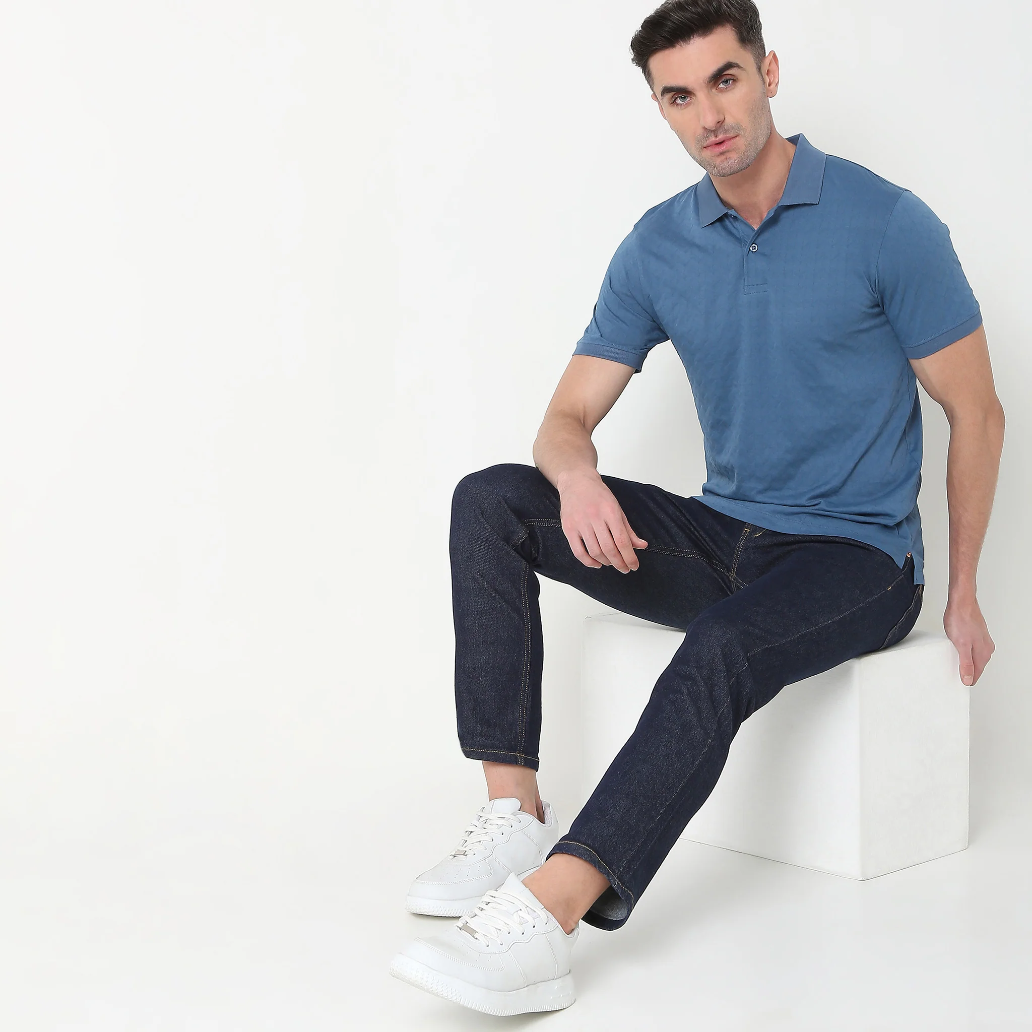 Knitted Structured Polo T-Shirt