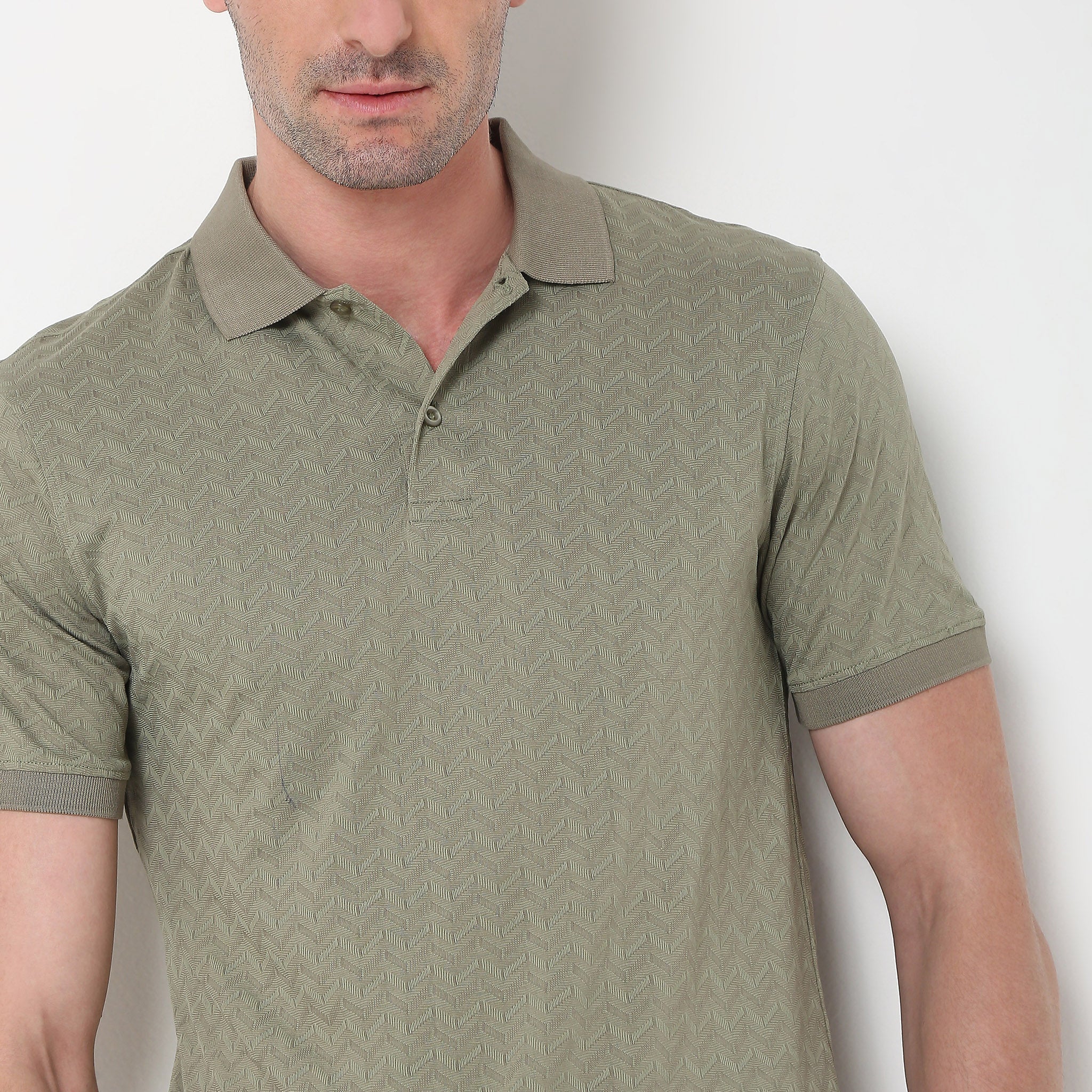 Knitted Structured Polo T-Shirt - Image 10