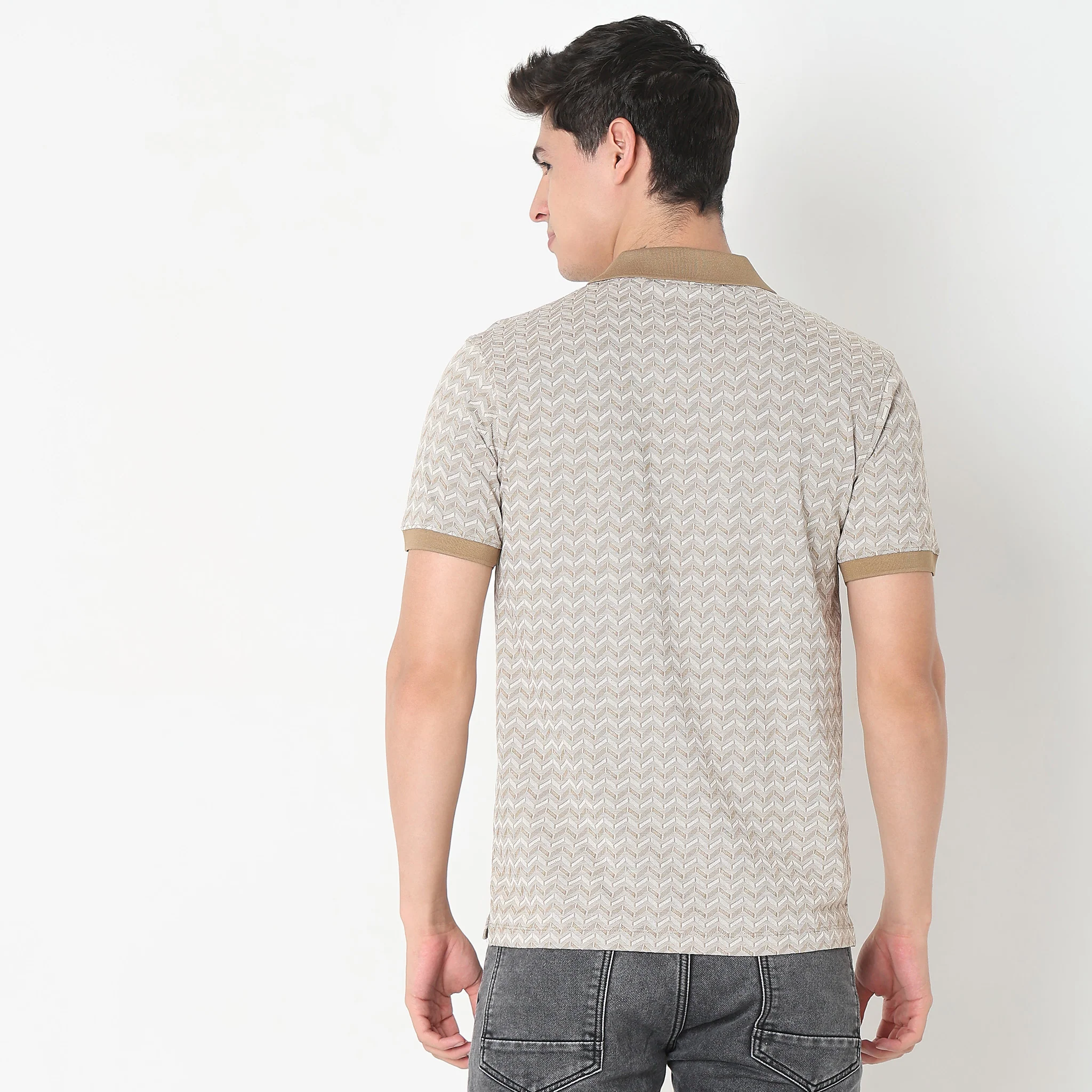 Knitted Structured Polo T-Shirt - Image 13