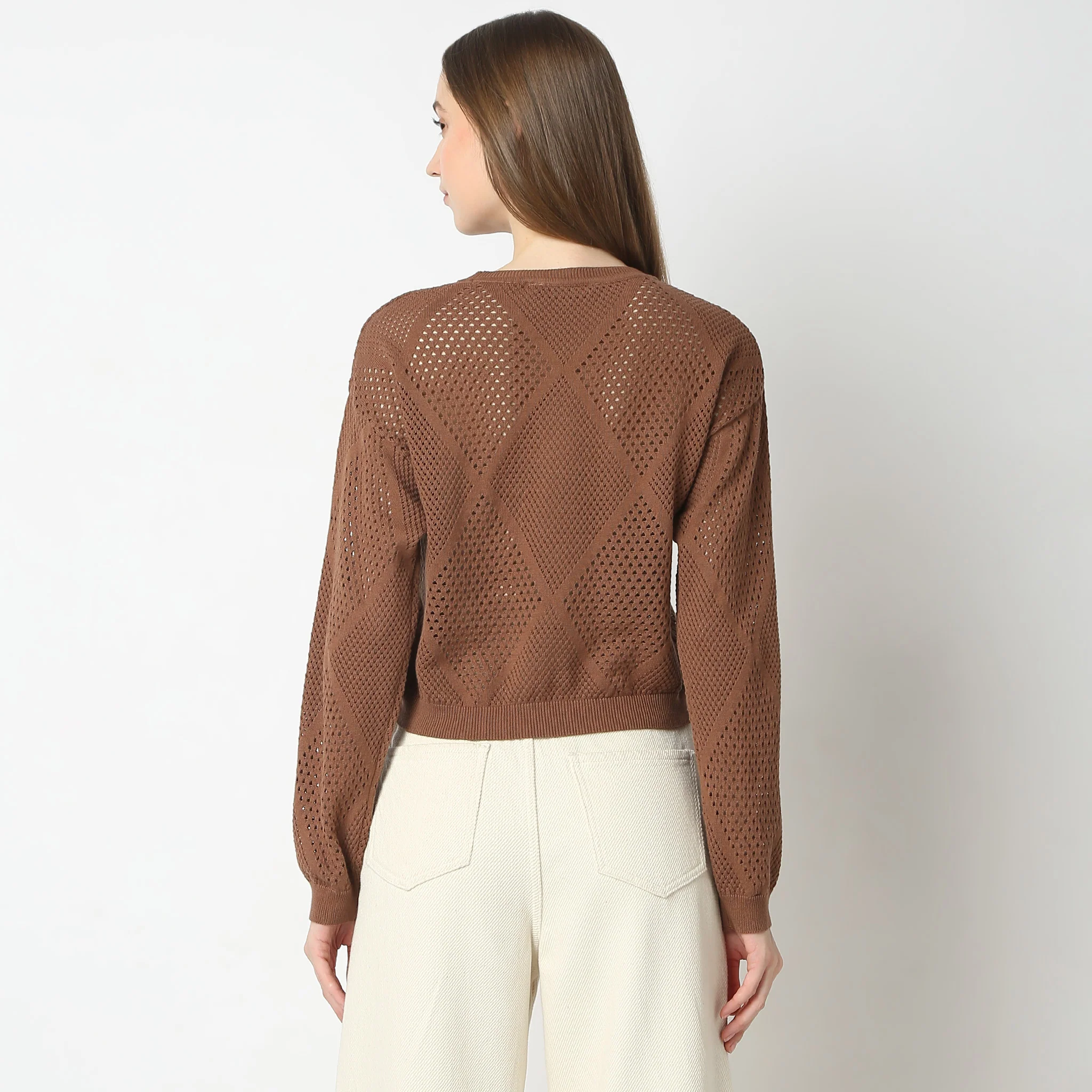 Structured Full Sleeve Flat Knits T-Shirt - Image 3