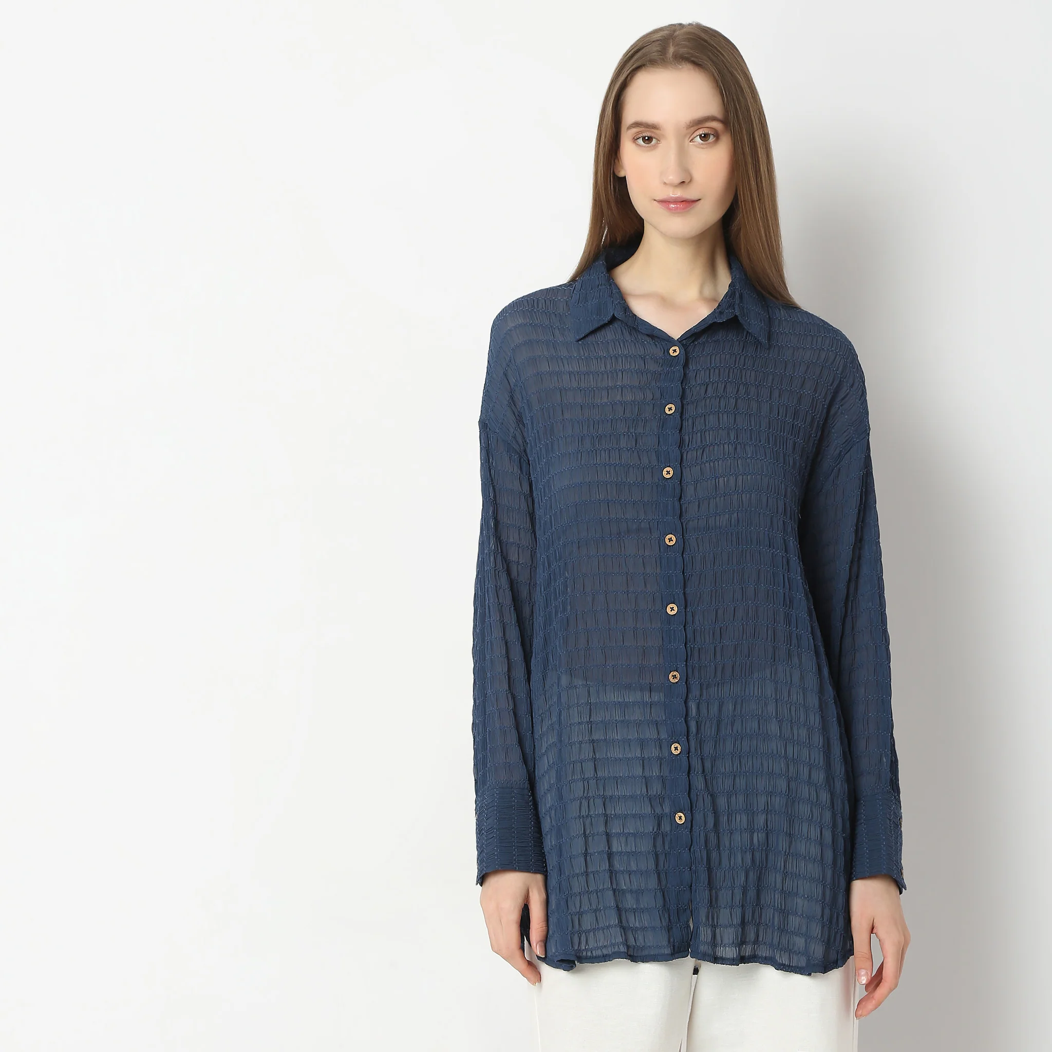 Regular Fit Structured Tunic - Image 2