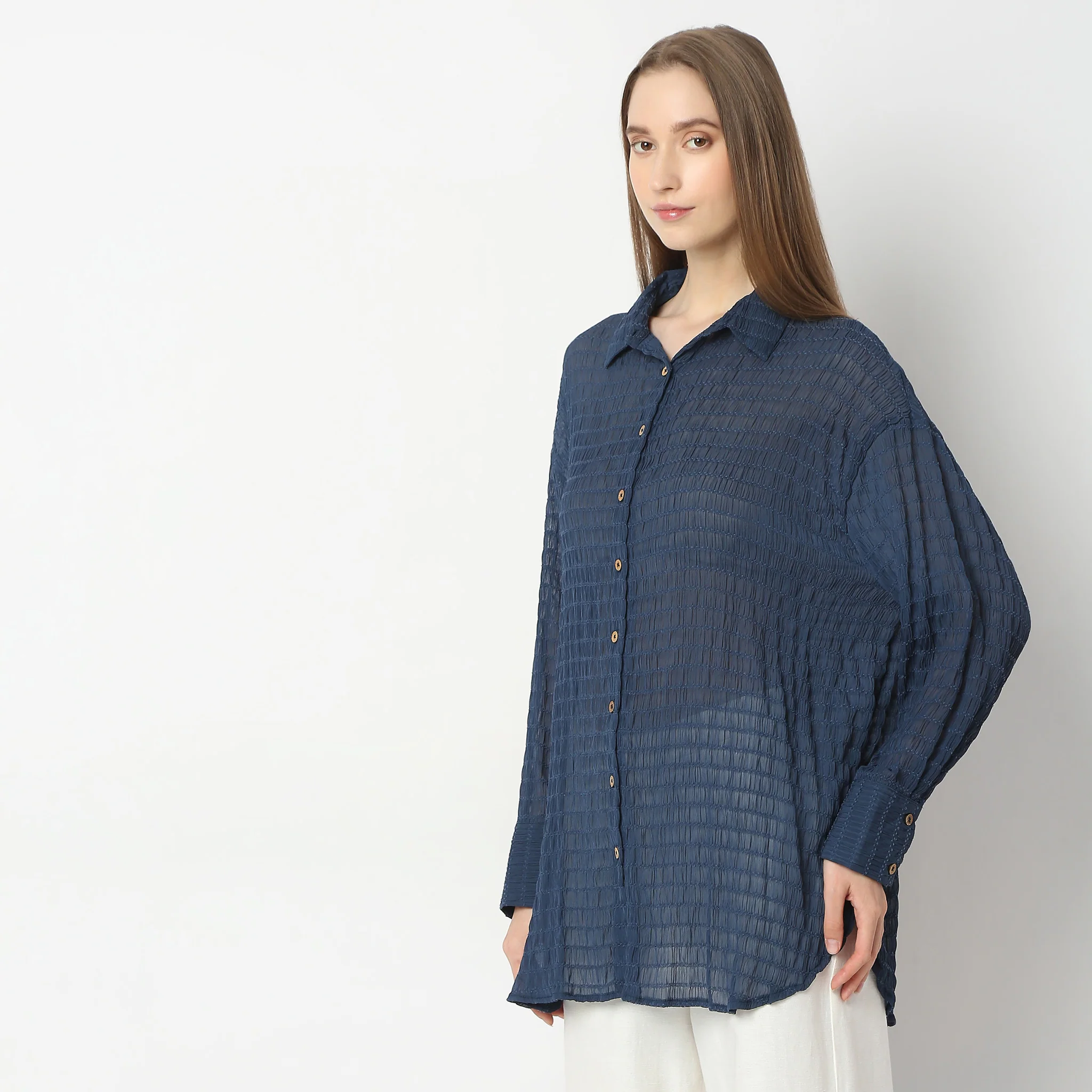 Regular Fit Structured Tunic - Image 5