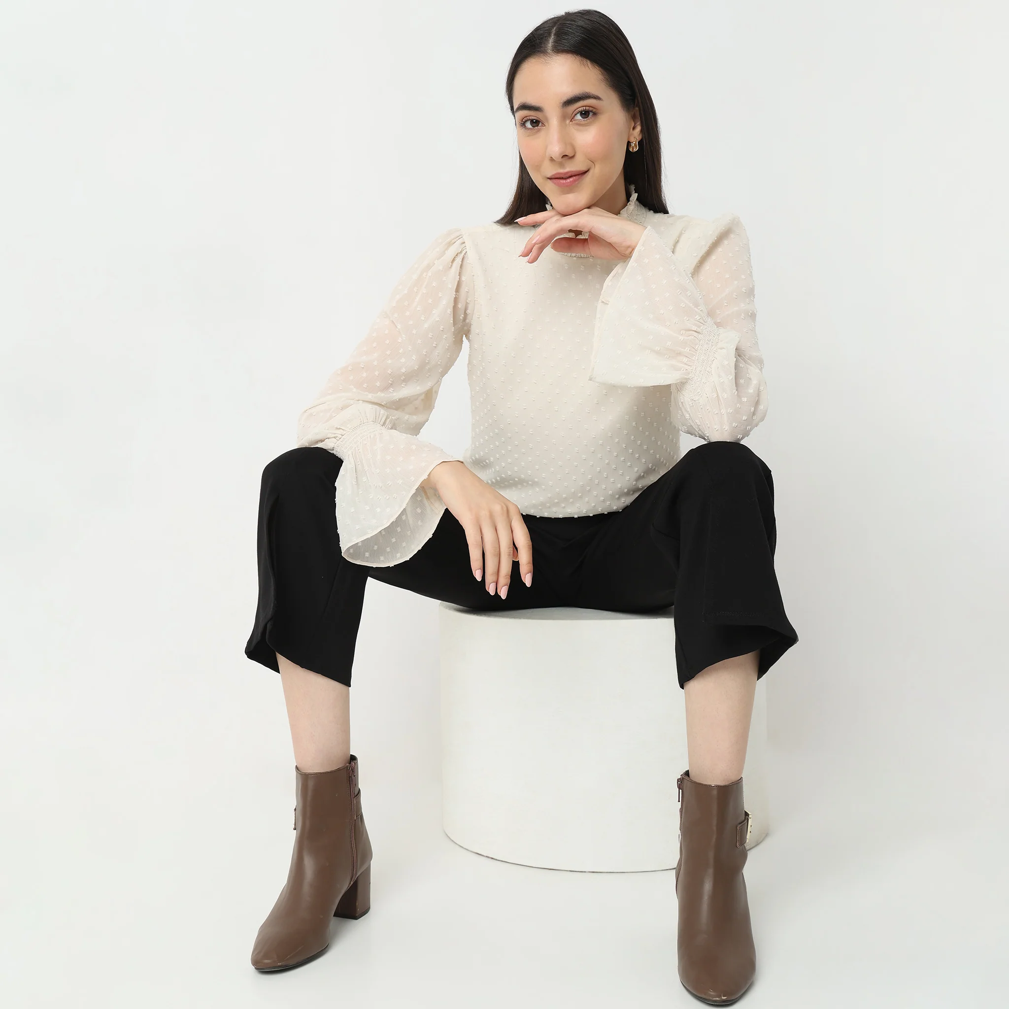 Regular Fit Textured Top - Image 6