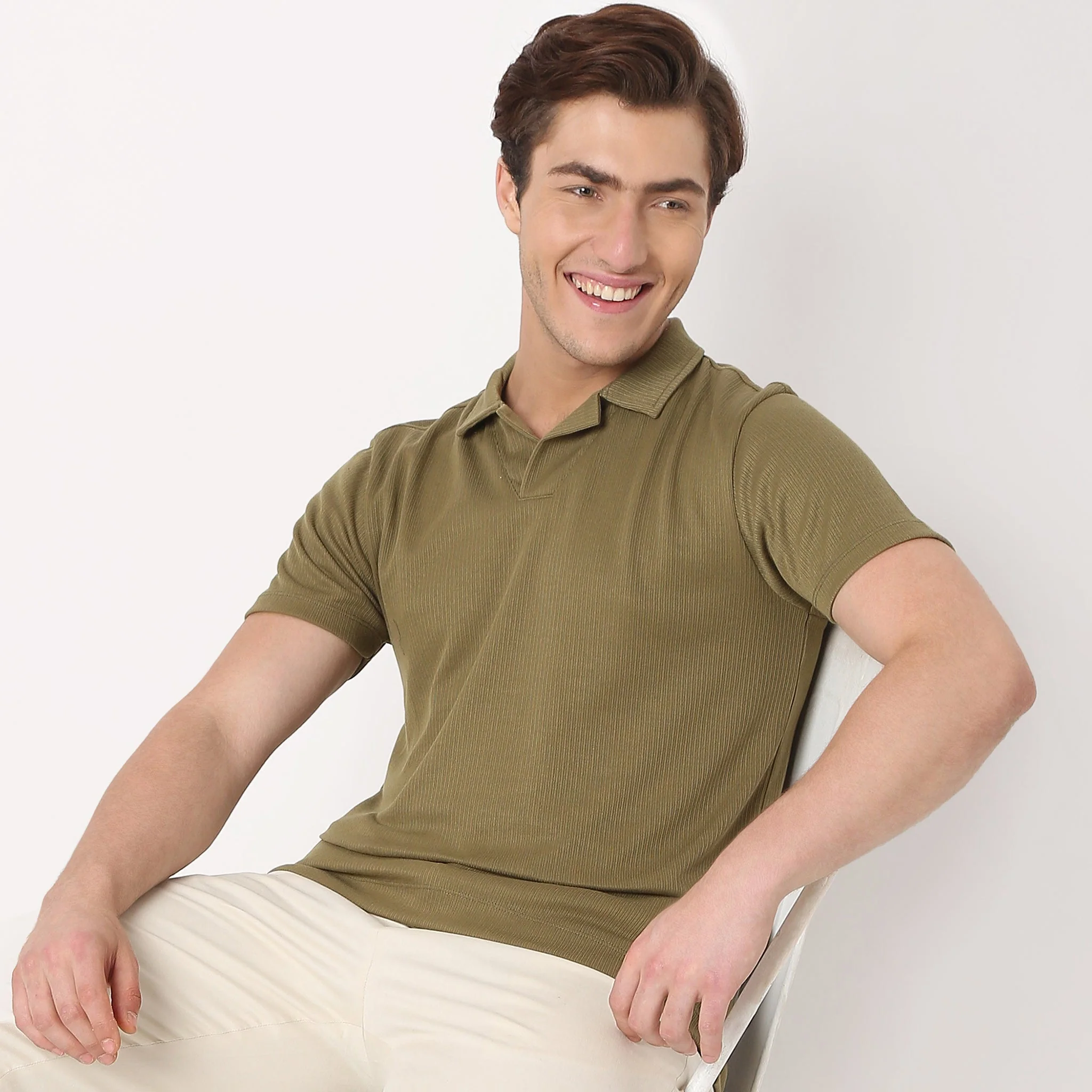 Regular Fit Structured Polo T-Shirt - Image 2
