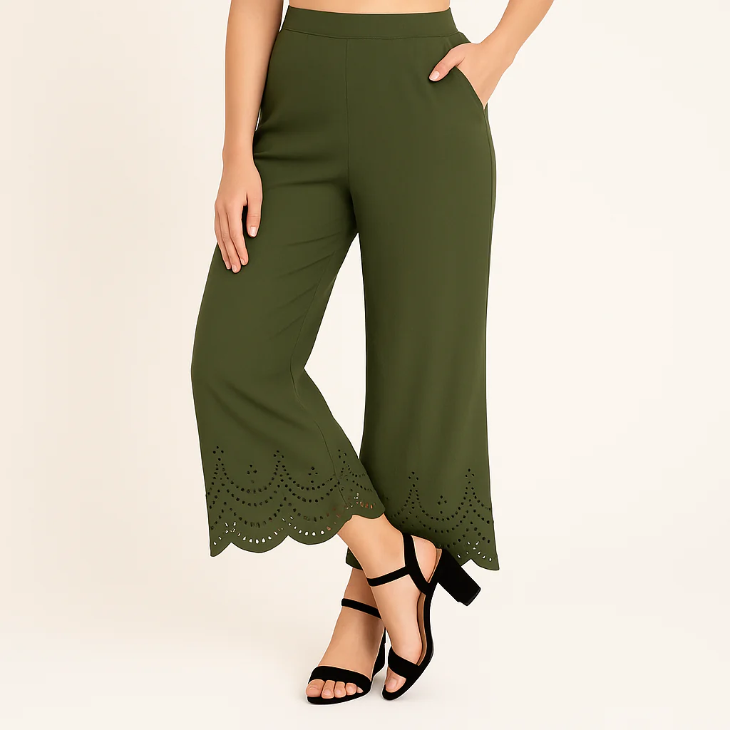 Relax Fit Solid Palazzo - Image 2