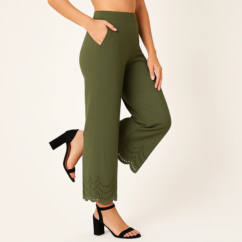 Relax Fit Solid Palazzo - Image 6
