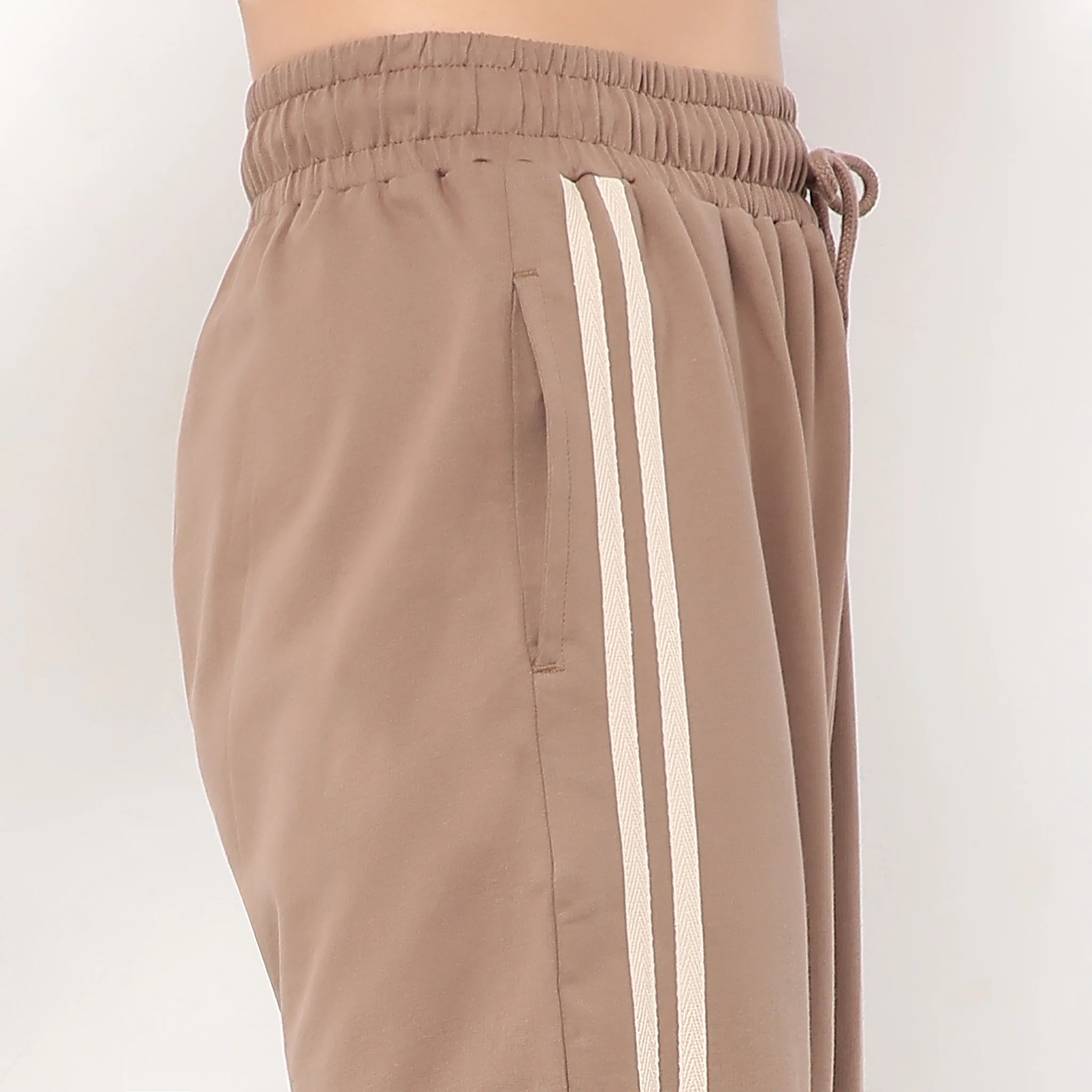 Relaxed Fit Ankle Length High Rise With Patch Pockets And Stripe Detail Joggers - Image 9