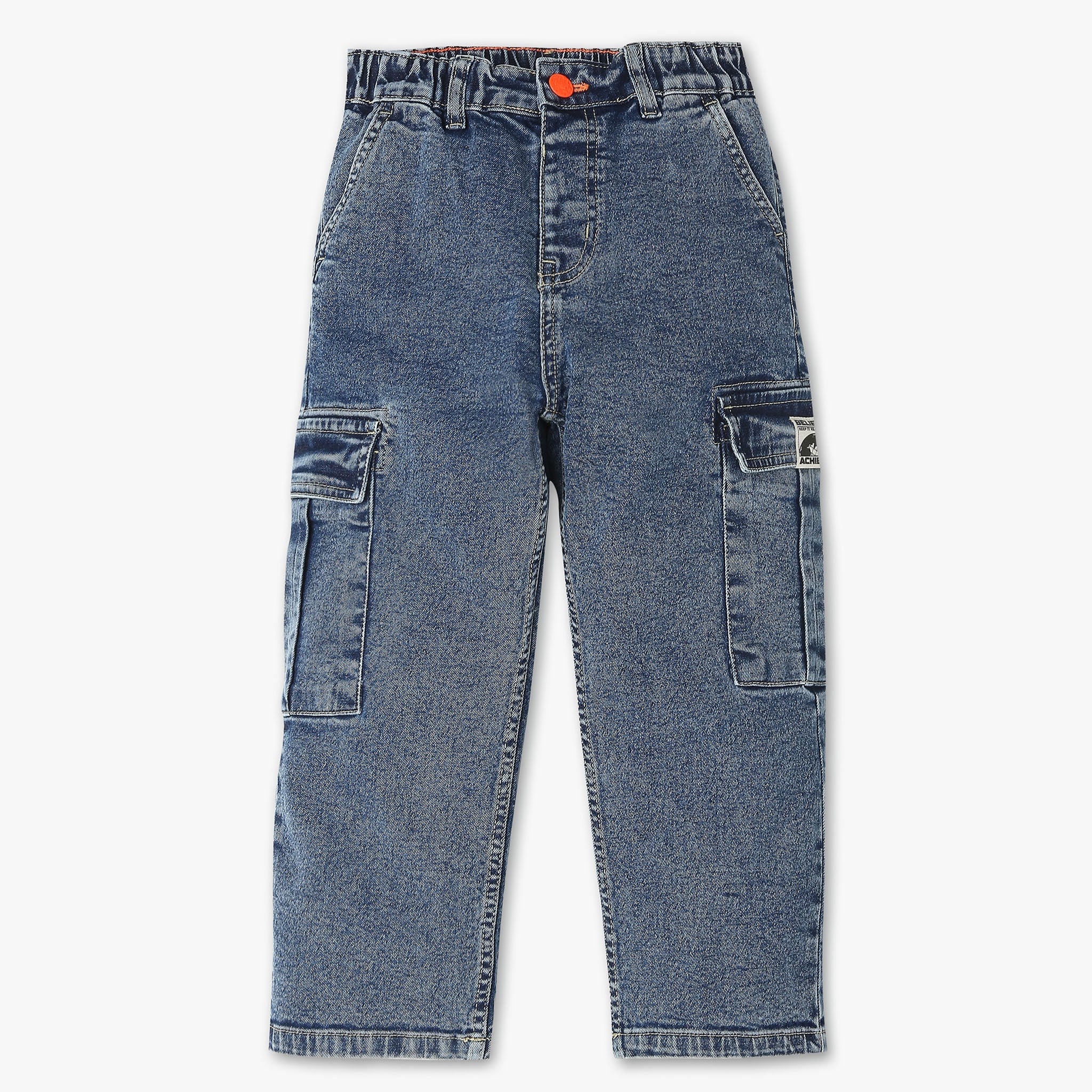 Relaxed Fit Heavily Washed Boys Joggers