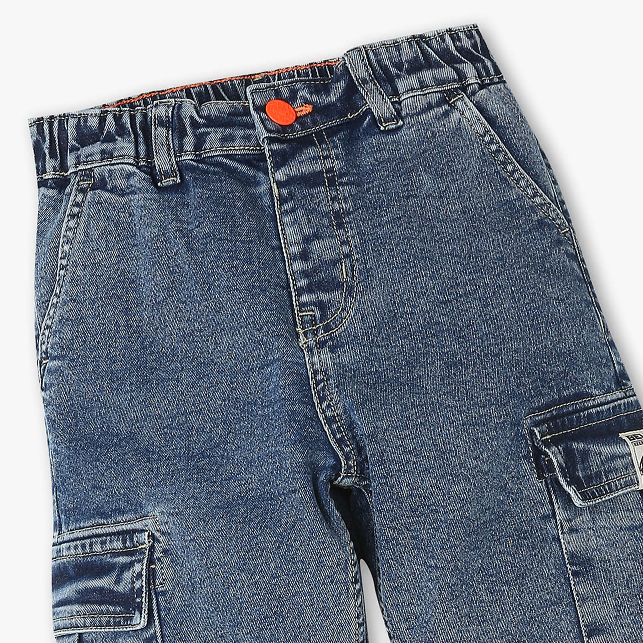 Relaxed Fit Heavily Washed Boys Joggers - Image 3