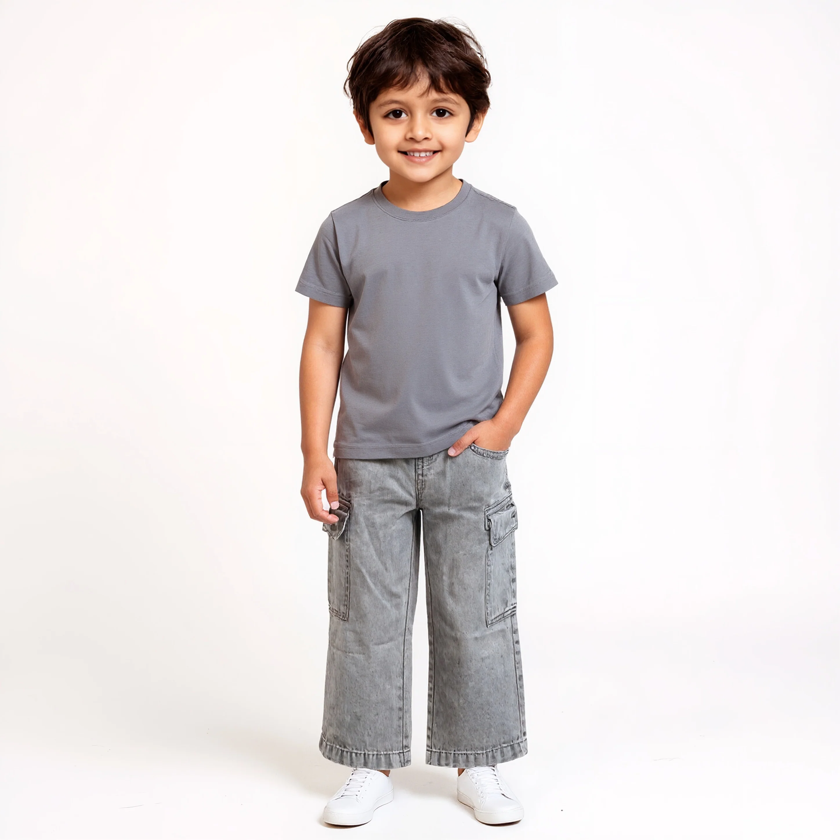 Relaxed Fit Heavily Washed Boys Joggers - Image 4