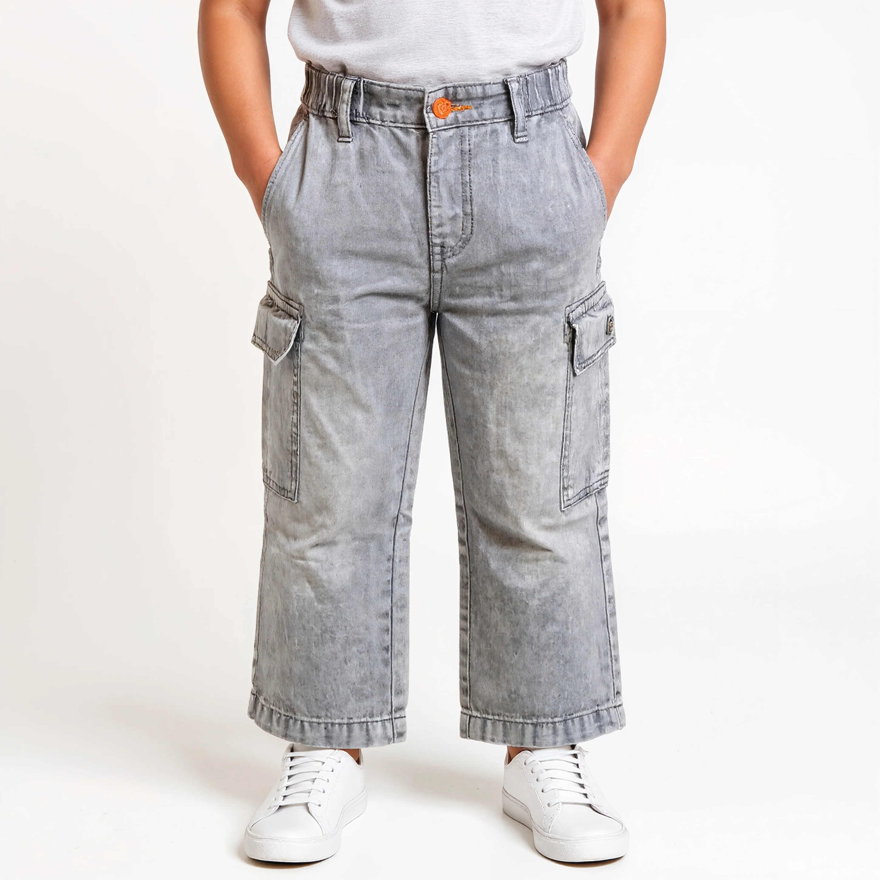 Relaxed Fit Heavily Washed Boys Joggers - Image 5